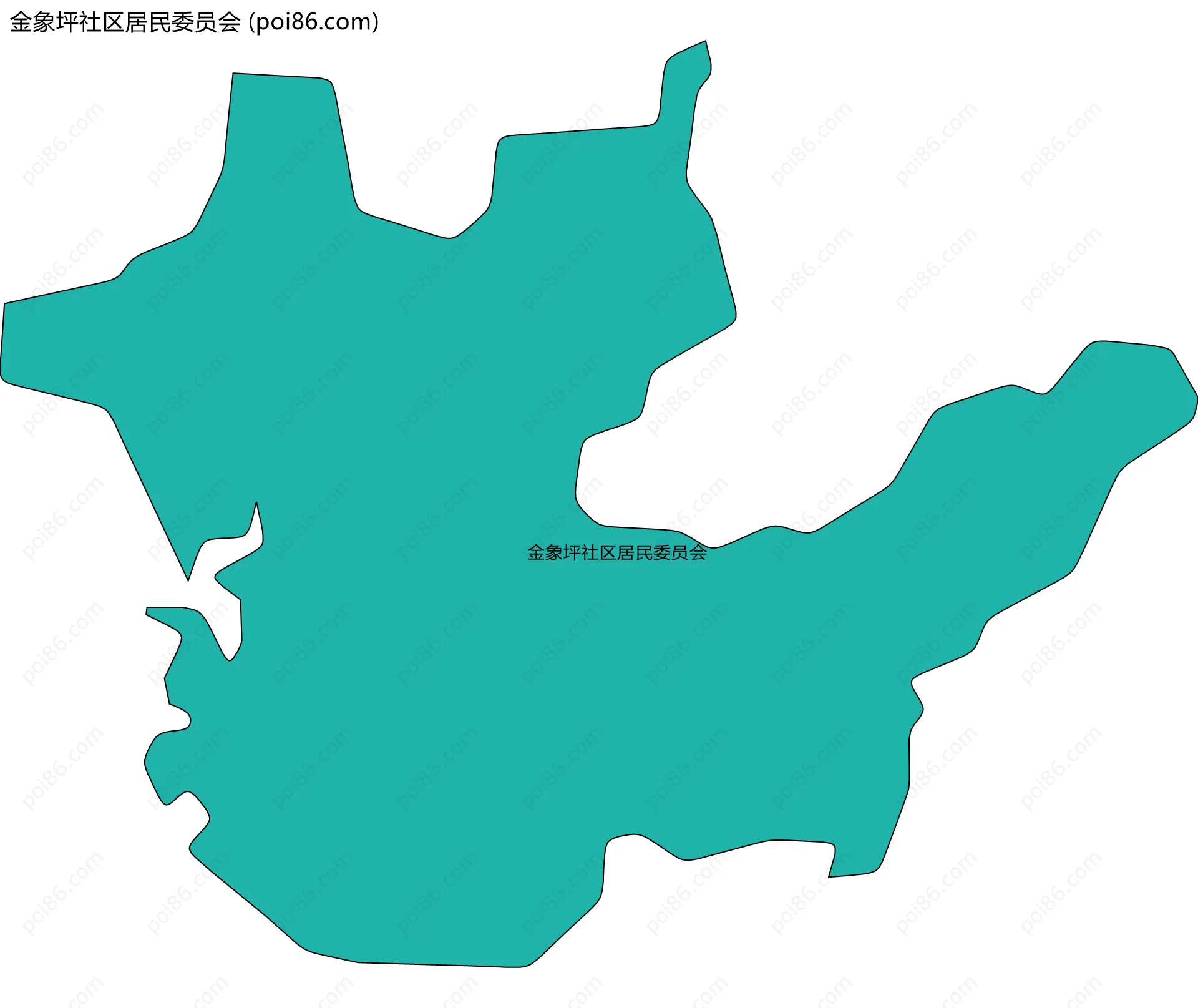 金象坪社区居民委员会边界地图