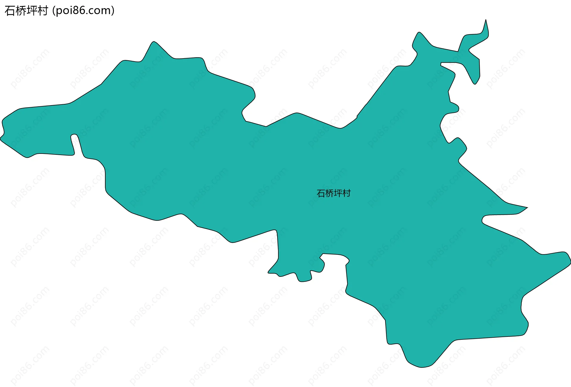 石桥坪村边界地图
