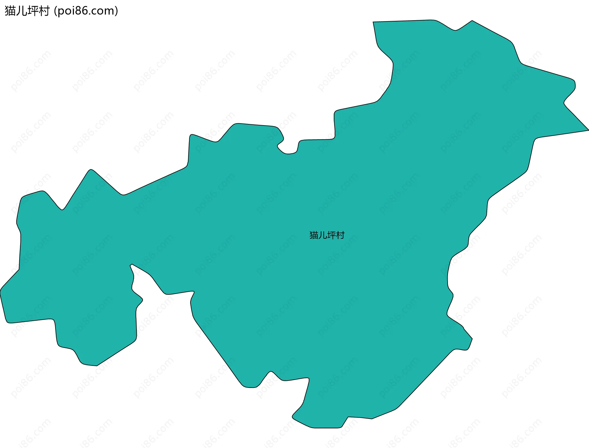 猫儿坪村边界地图