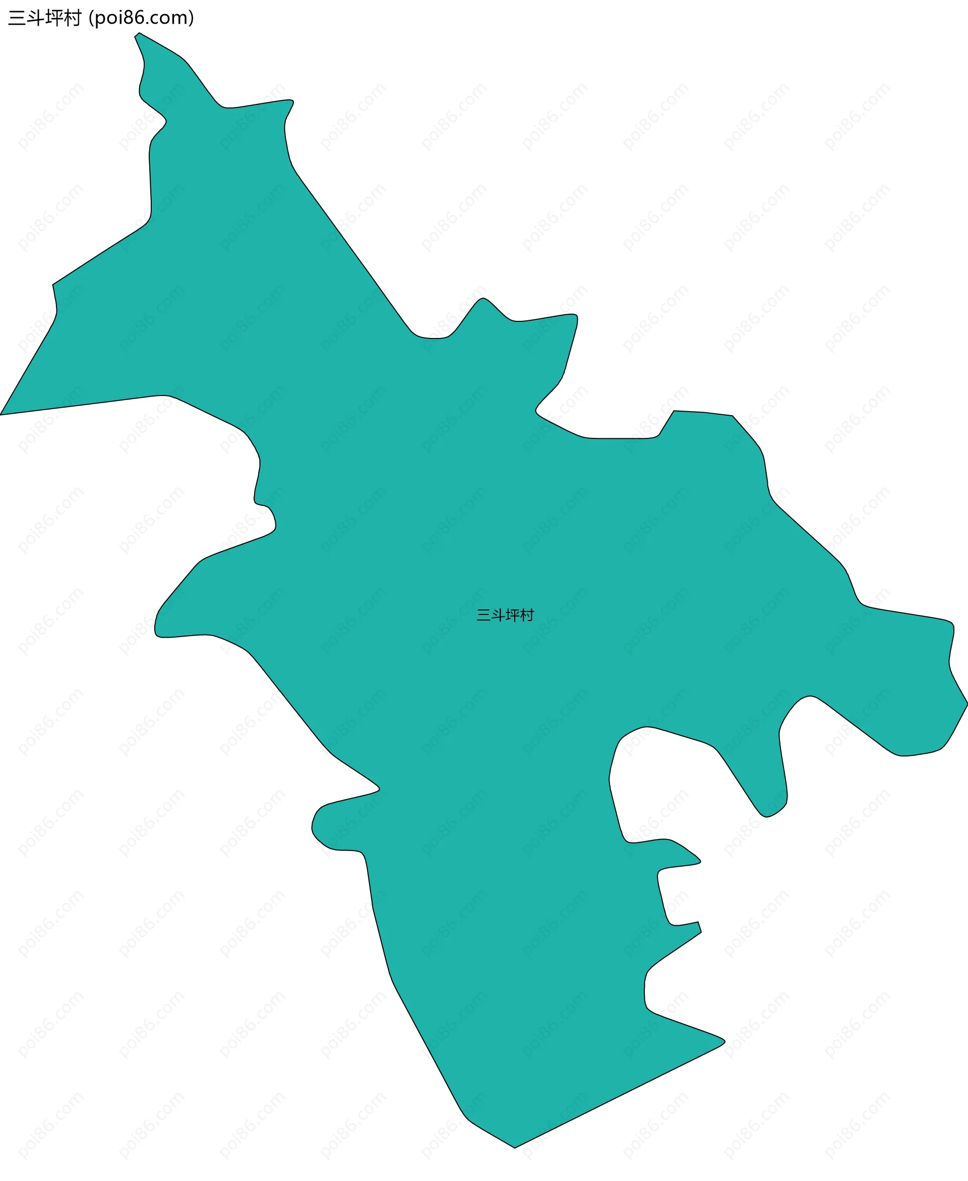 三斗坪村边界地图