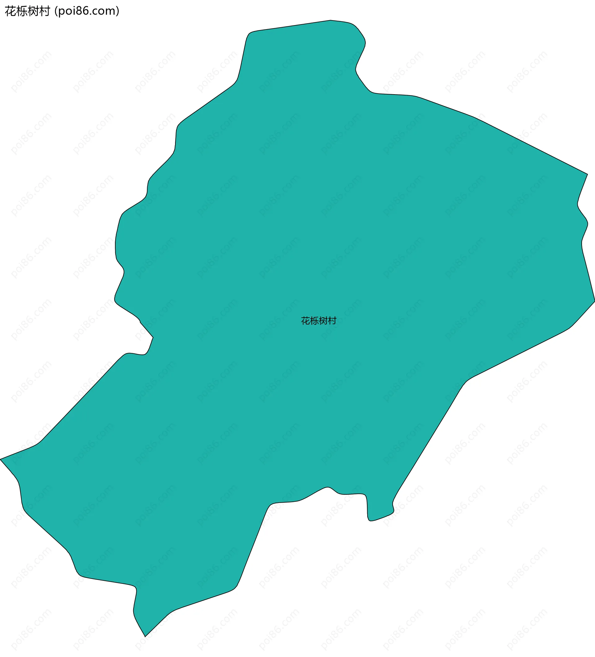 花栎树村边界地图