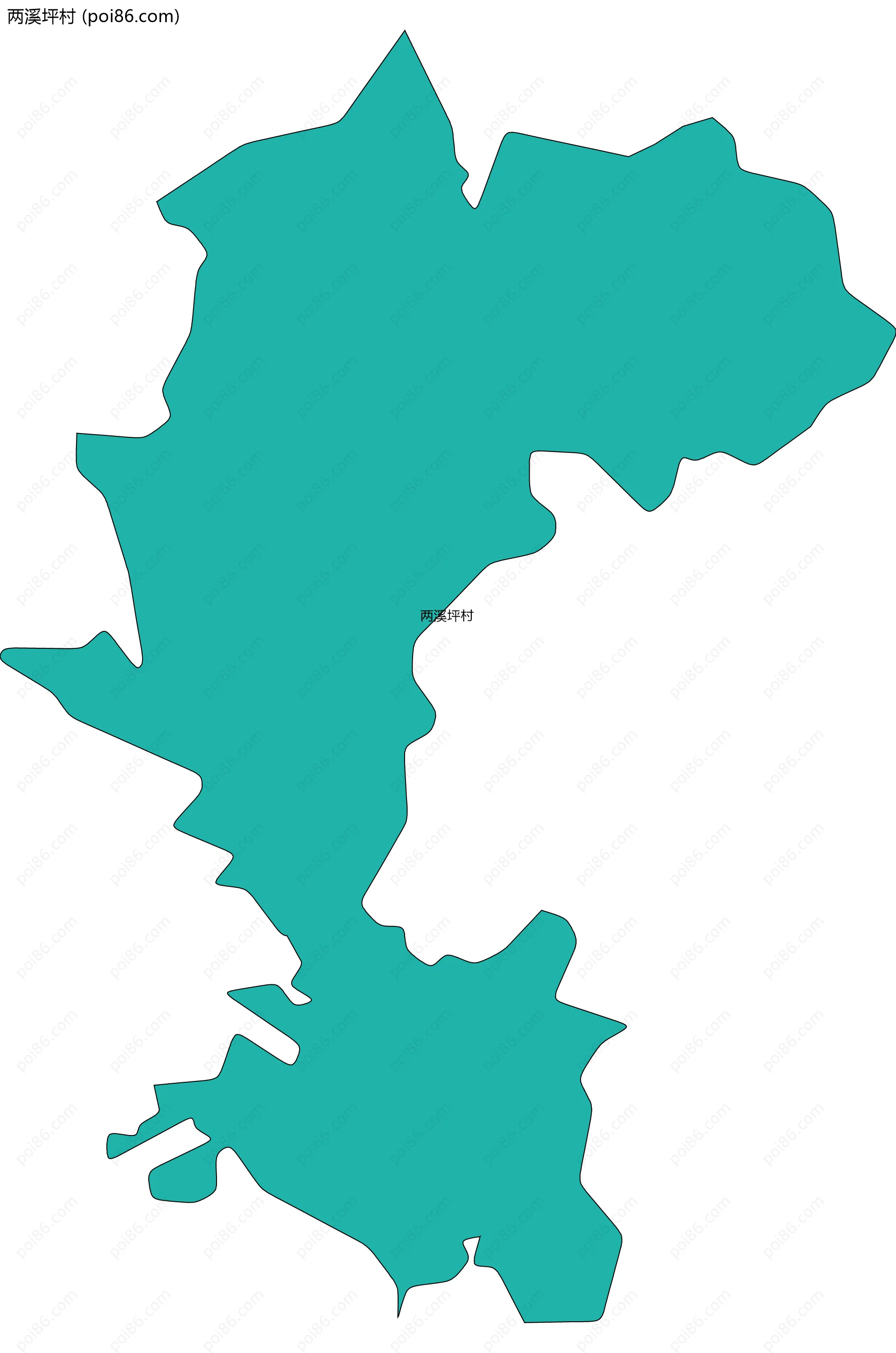 两溪坪村边界地图