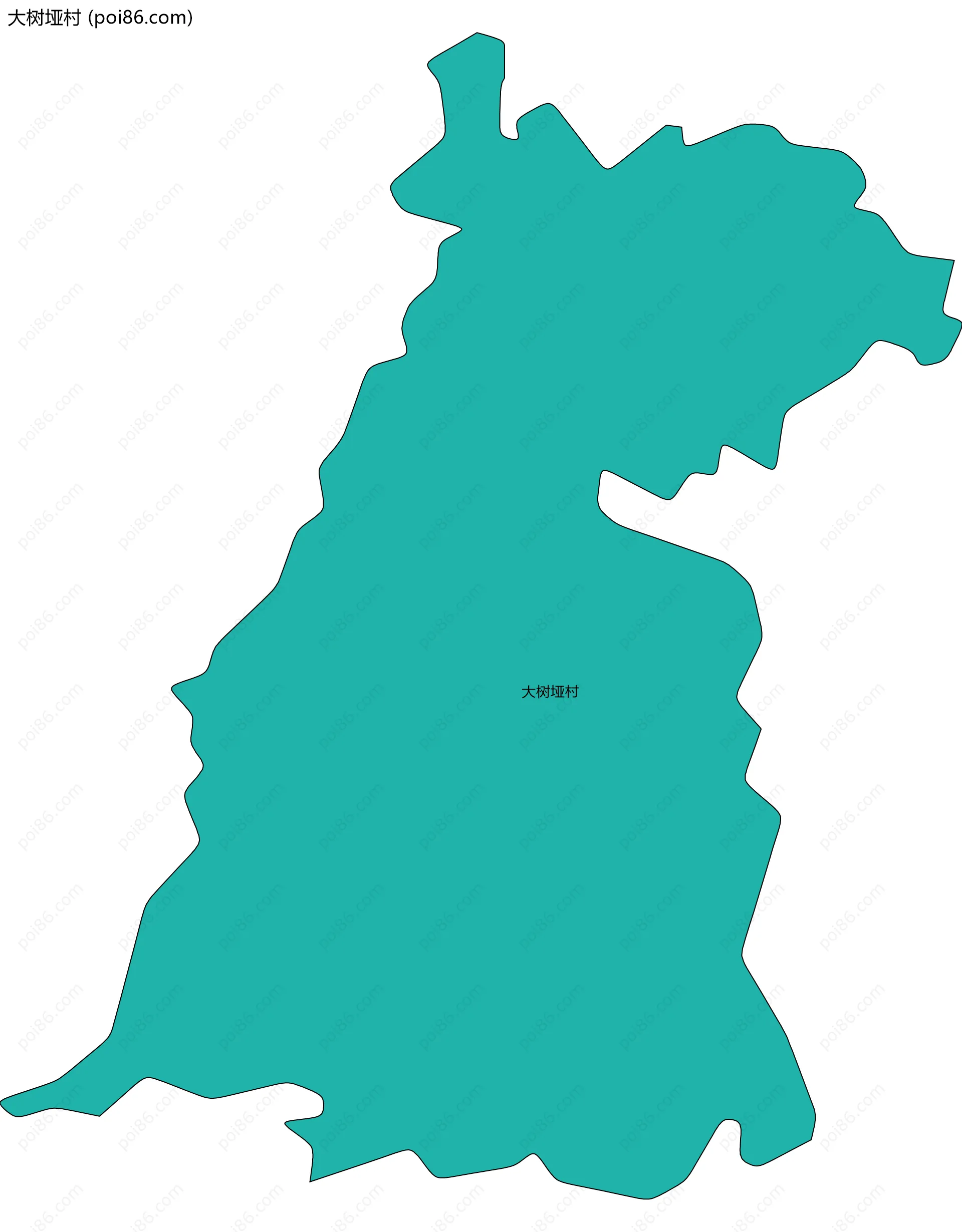 大树垭村边界地图