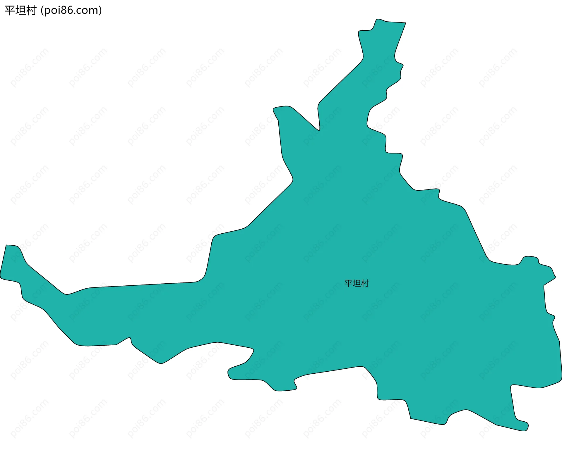 平坦村边界地图