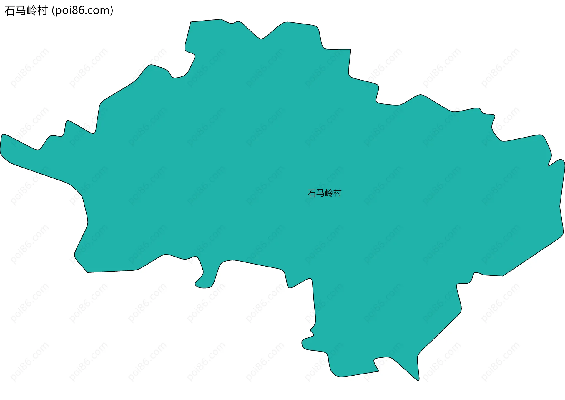 石马岭村边界地图