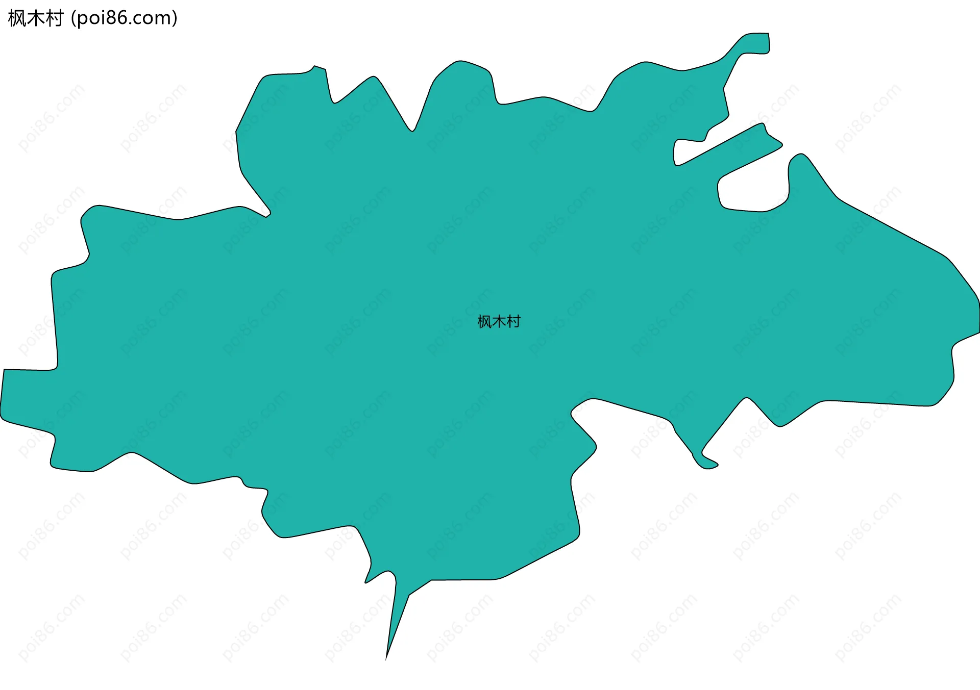 枫木村边界地图