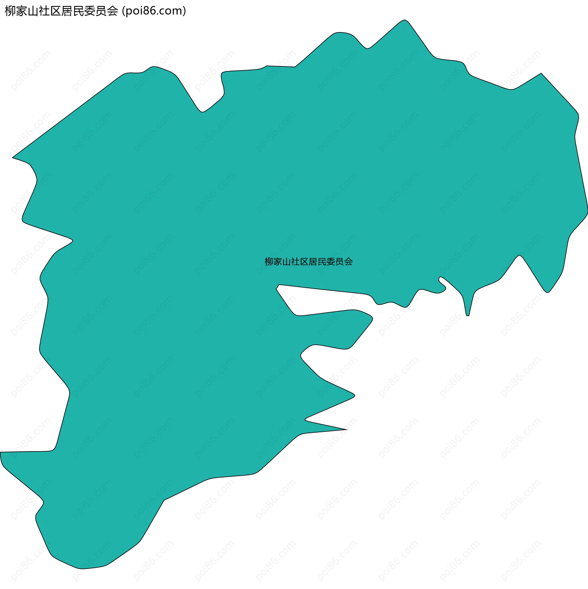 柳家山社区居民委员会边界地图