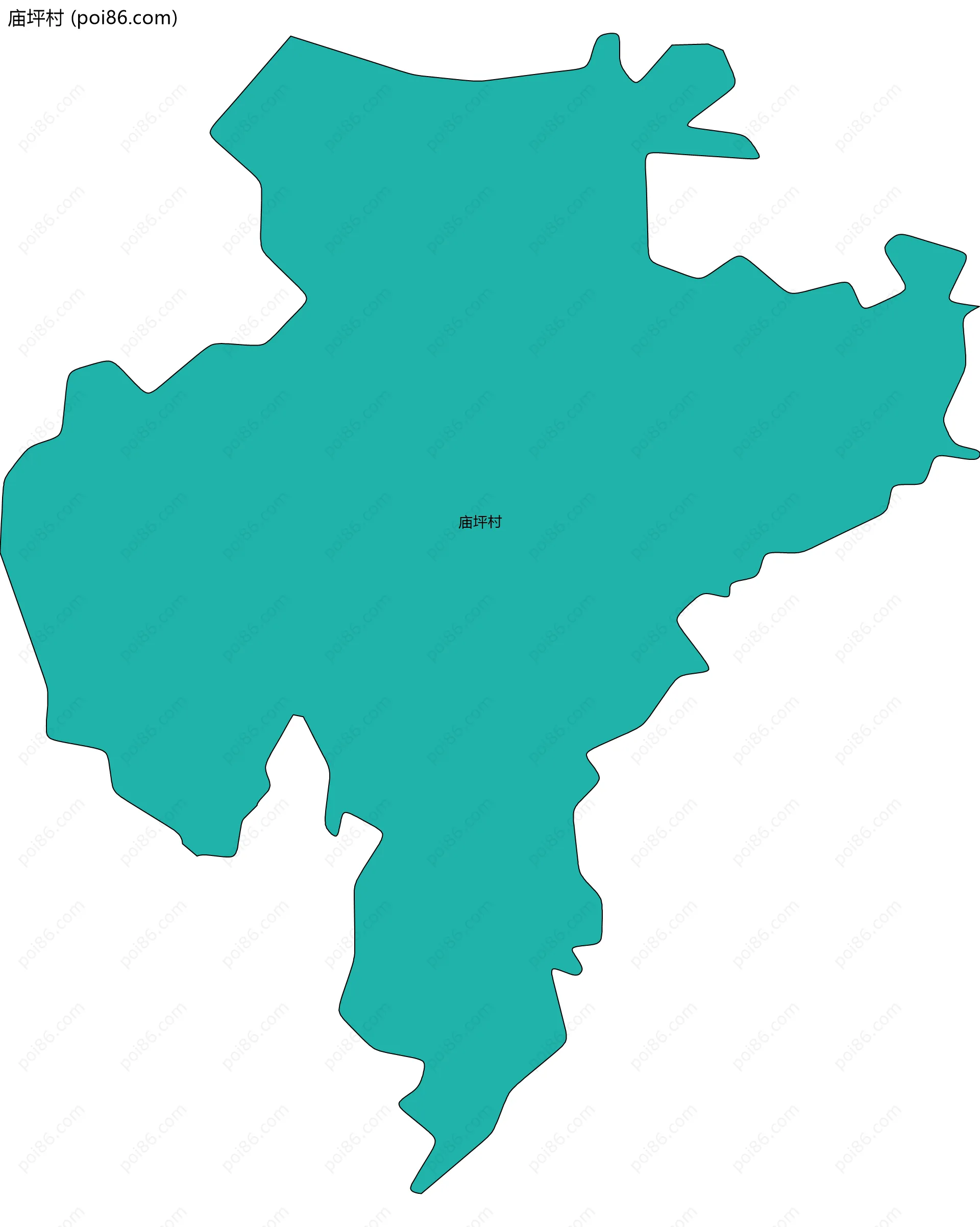 庙坪村边界地图