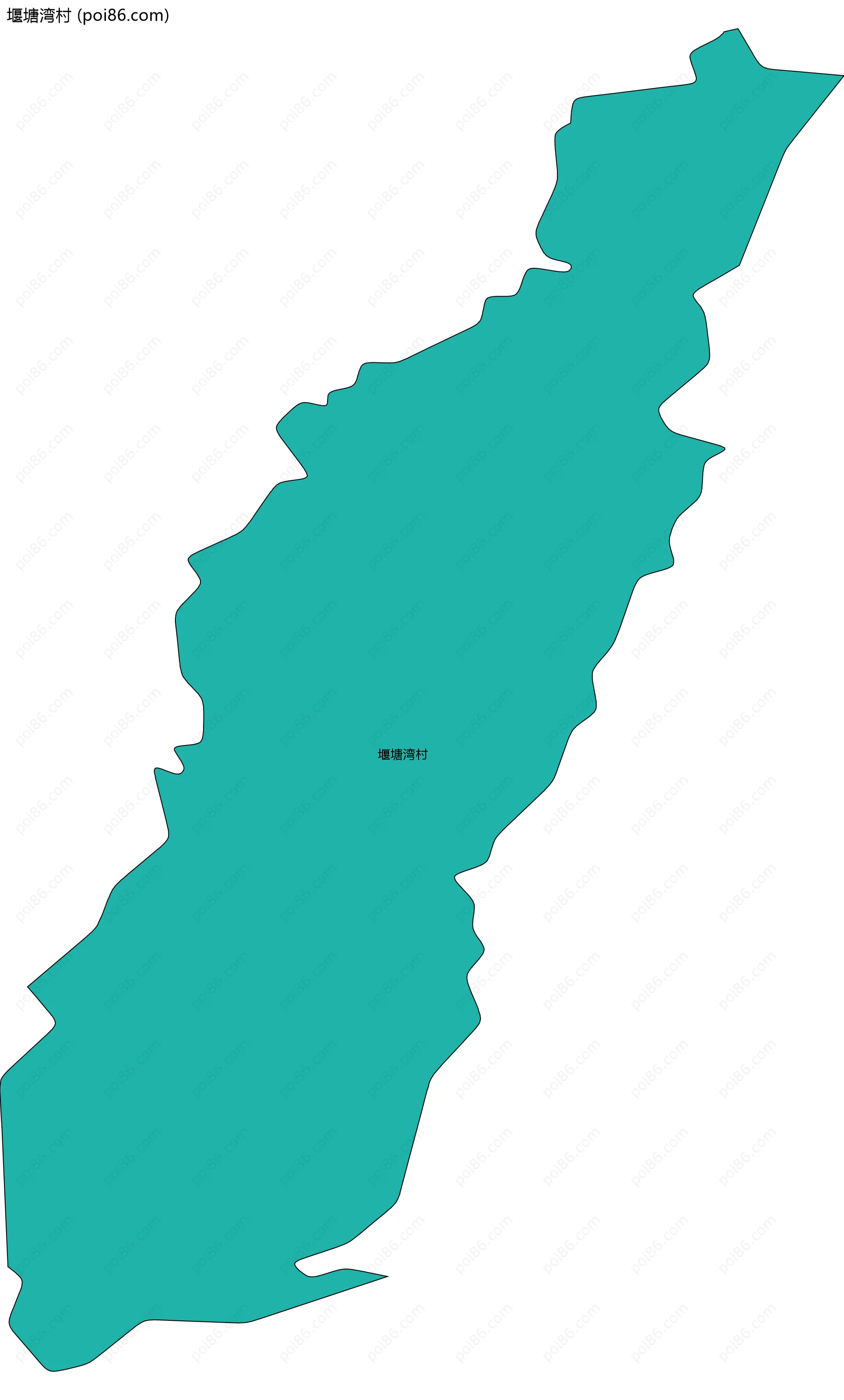 堰塘湾村边界地图