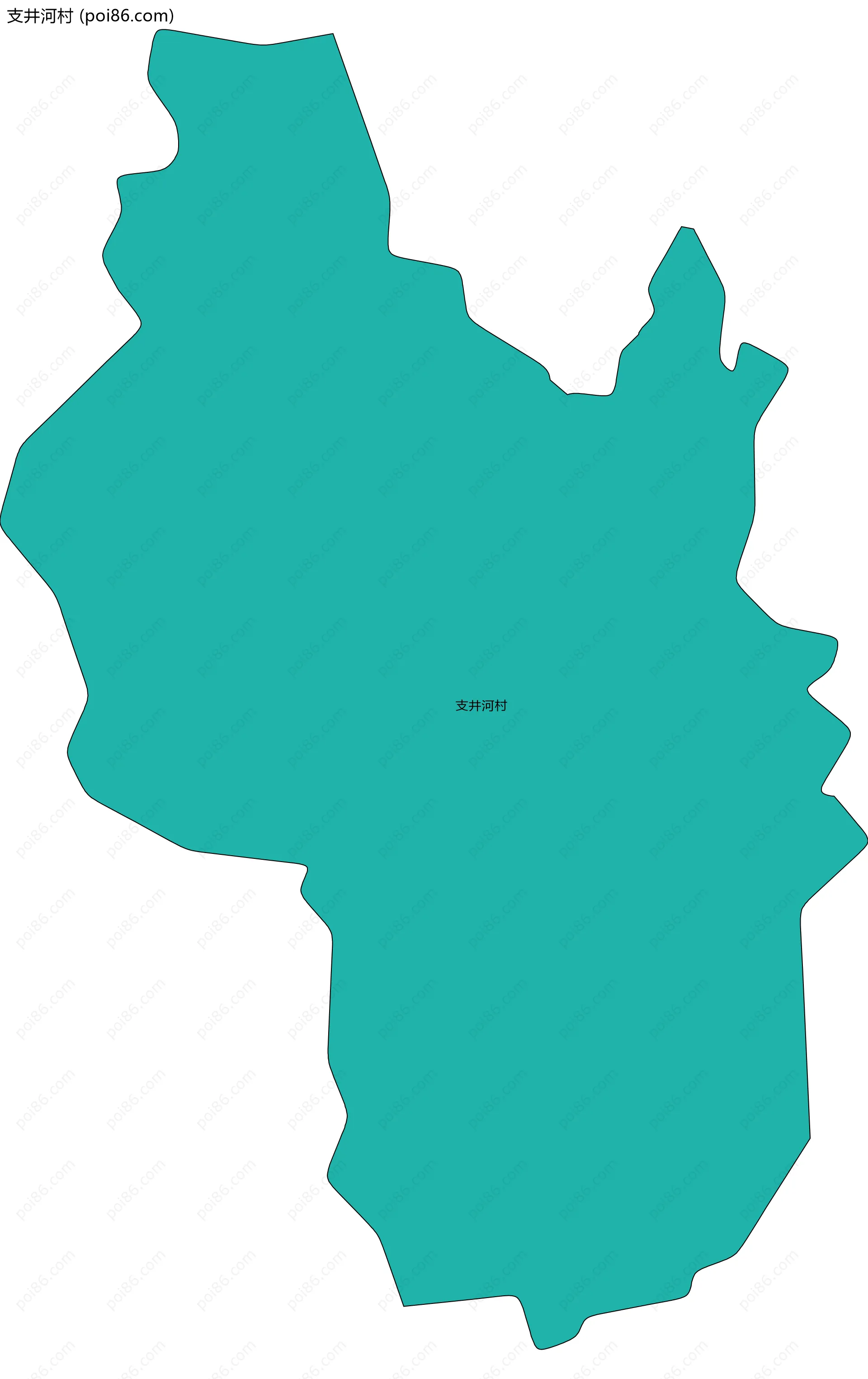 支井河村边界地图