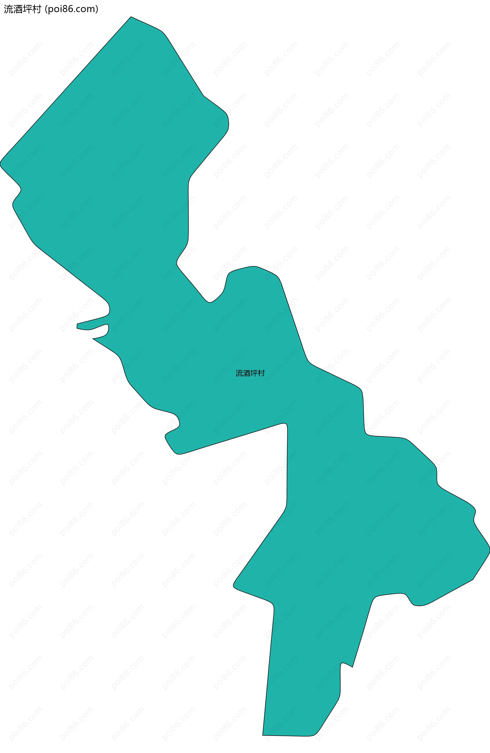 流酒坪村边界地图