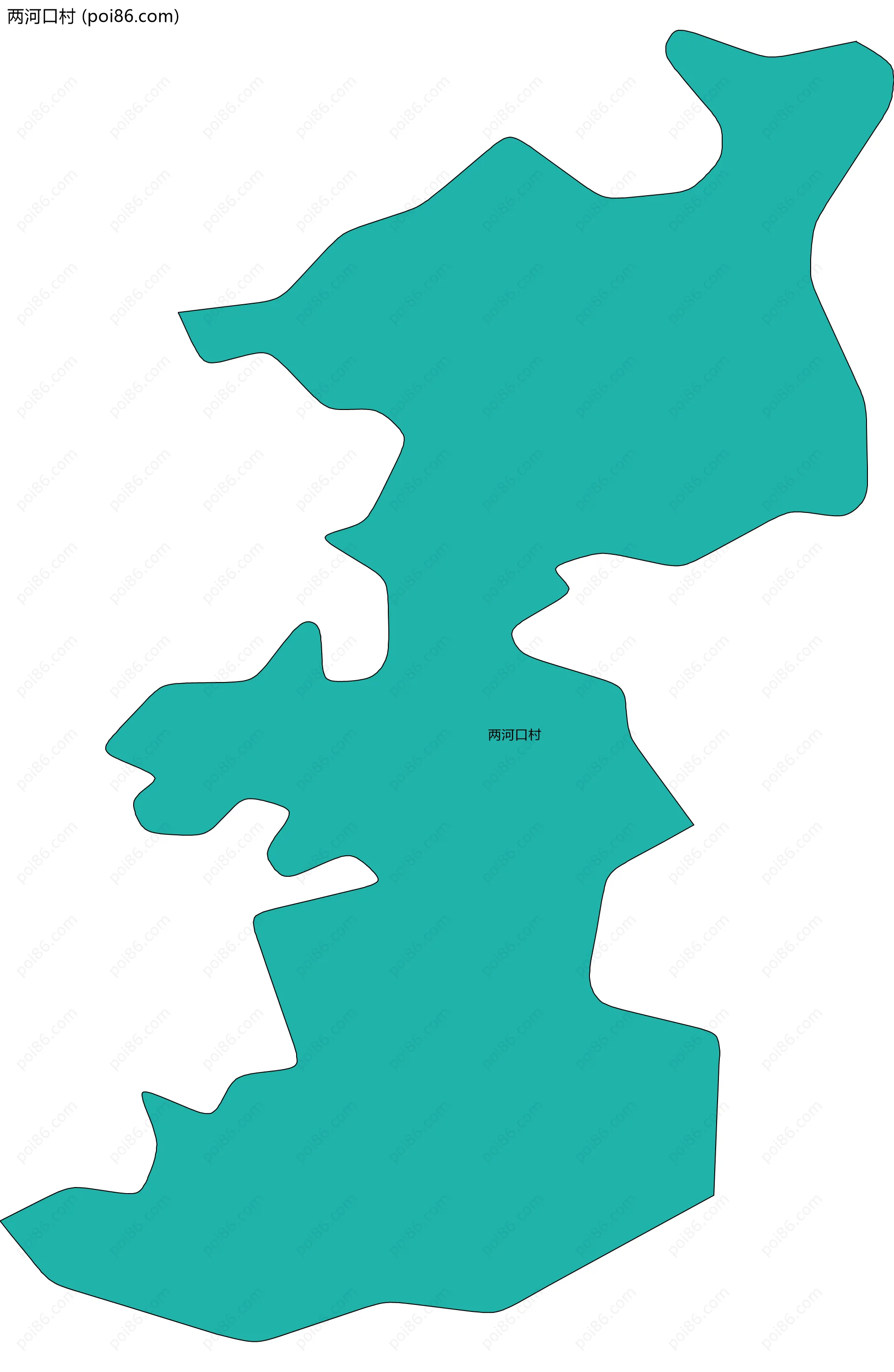 两河口村边界地图