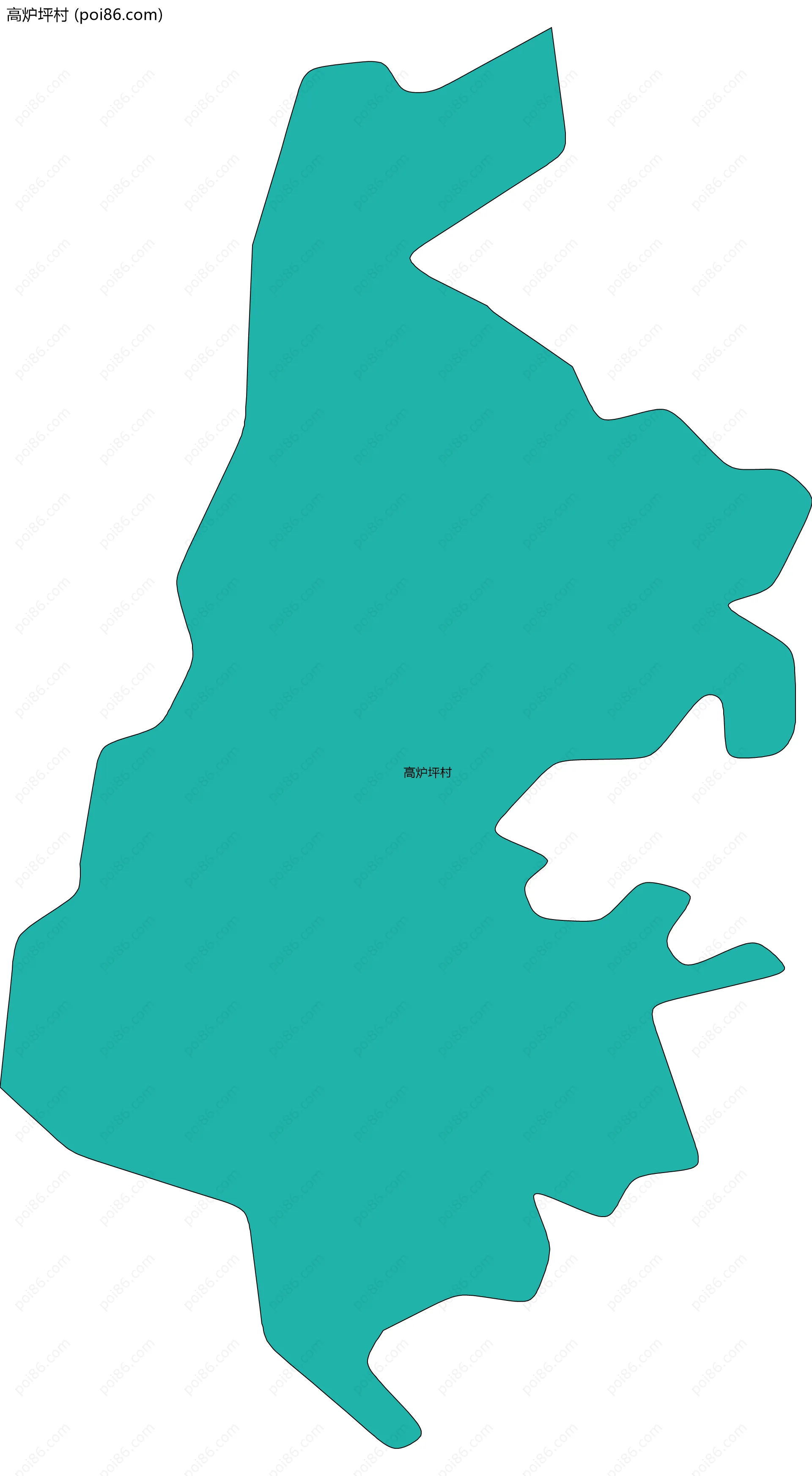 高炉坪村边界地图