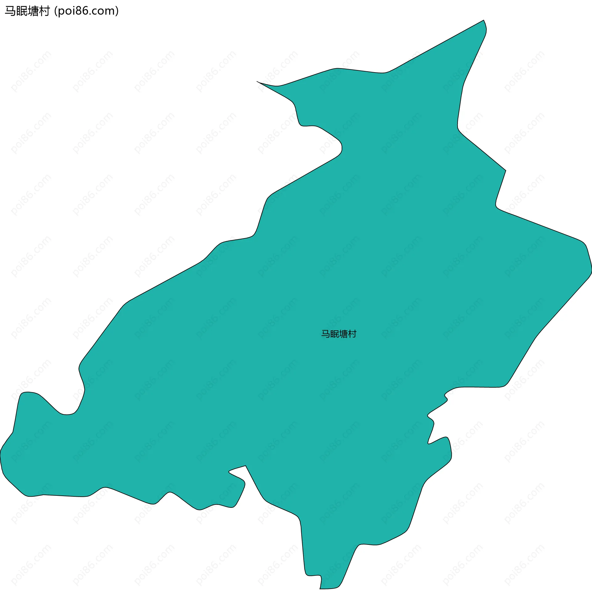 马眠塘村边界地图