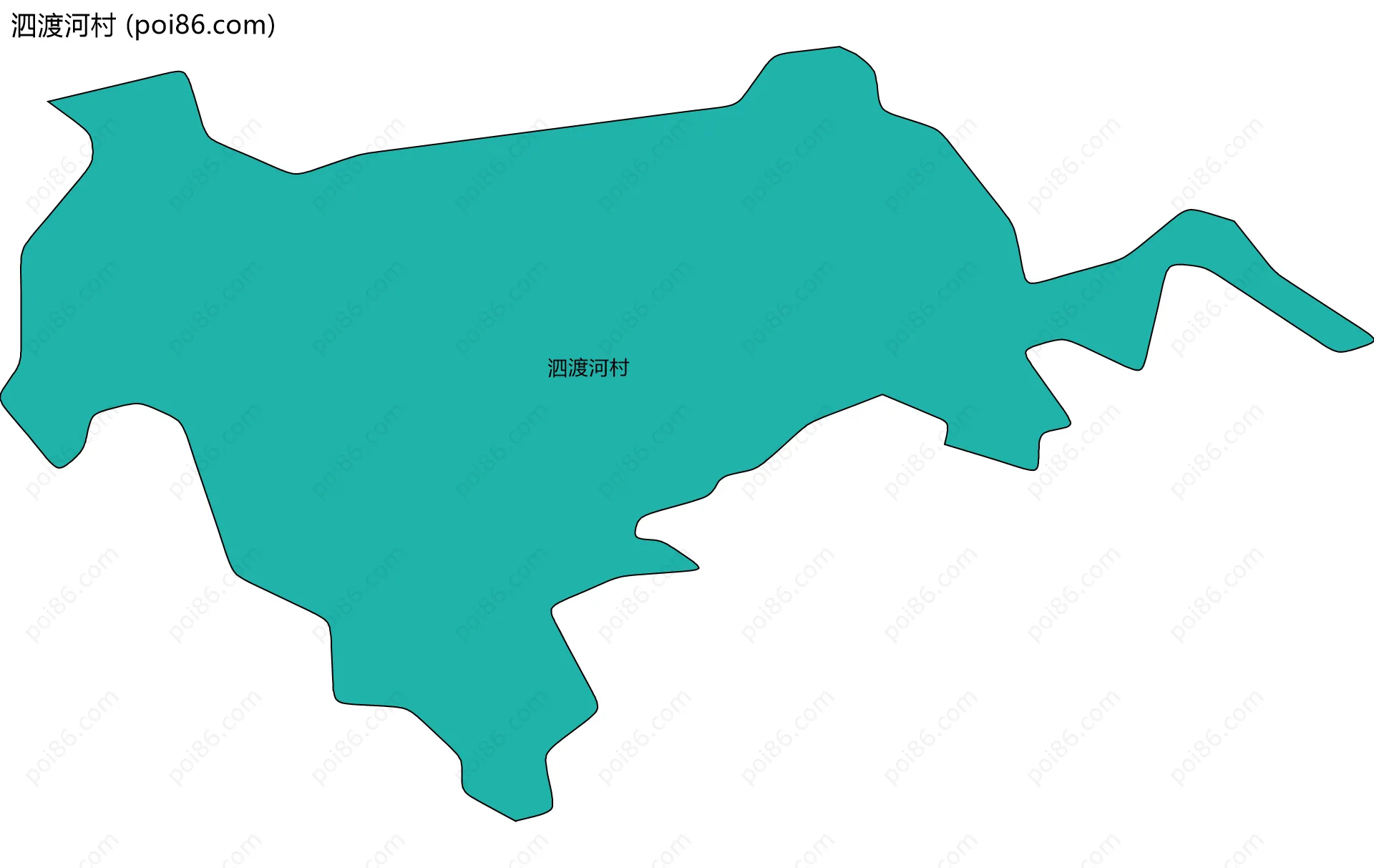 泗渡河村边界地图