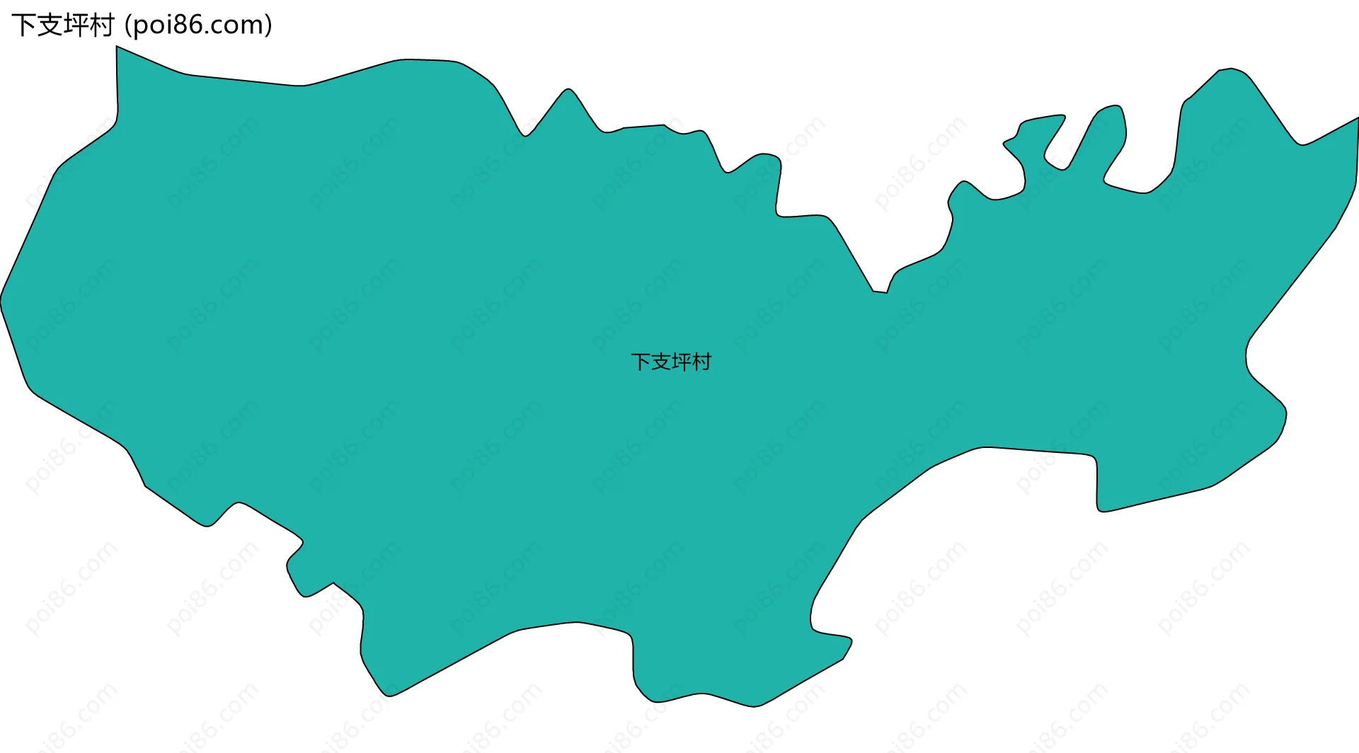 下支坪村边界地图