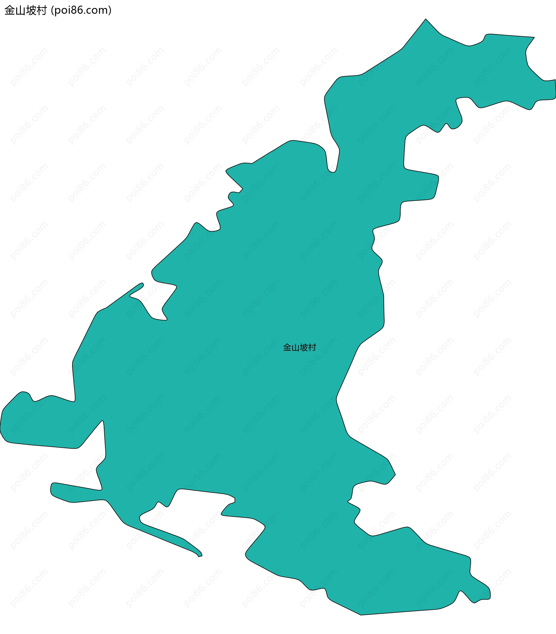 金山坡村边界地图