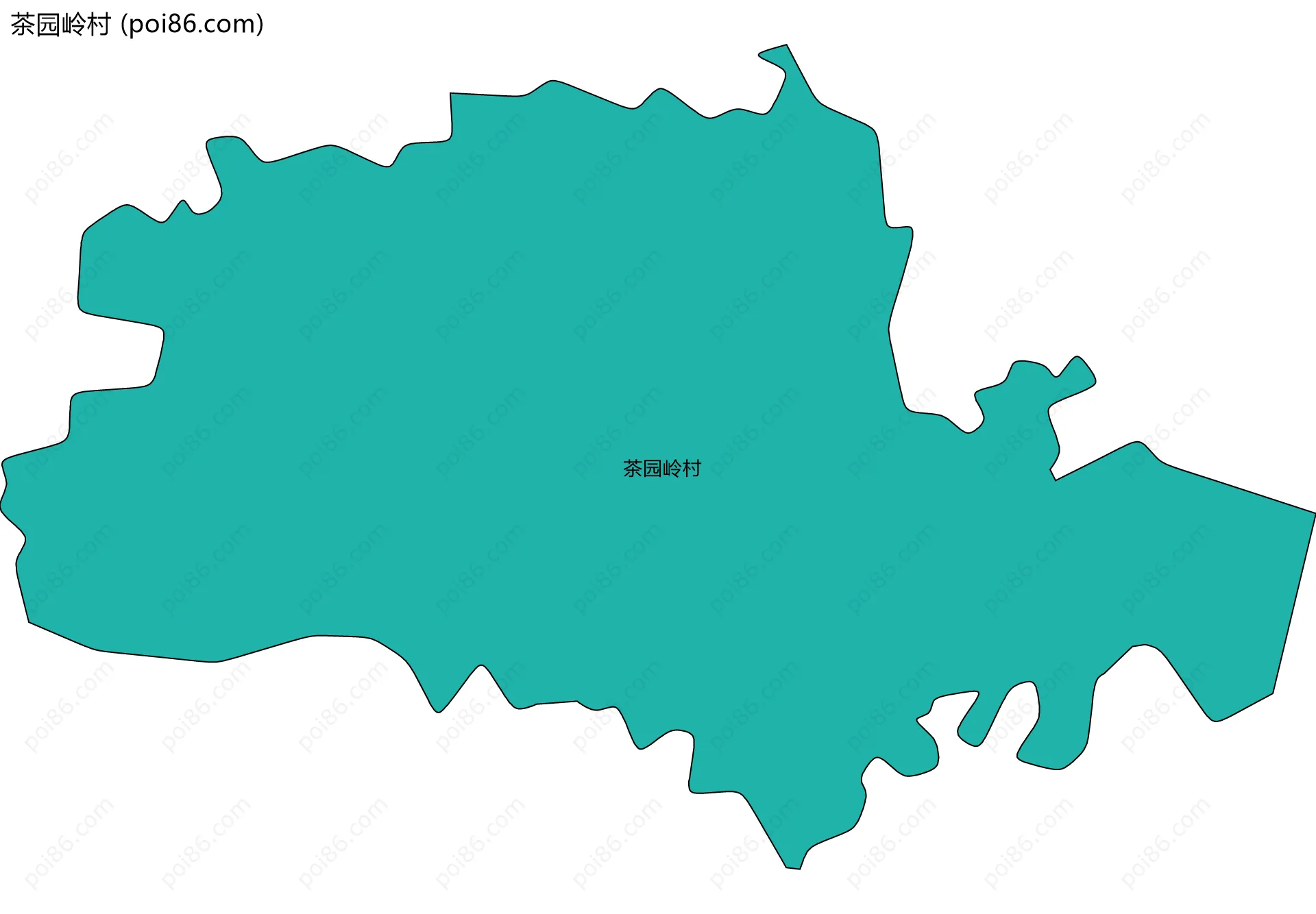 茶园岭村边界地图