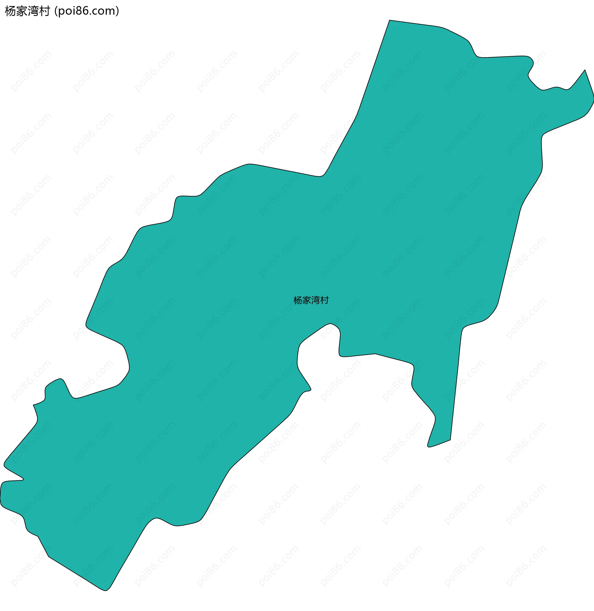 杨家湾村边界地图