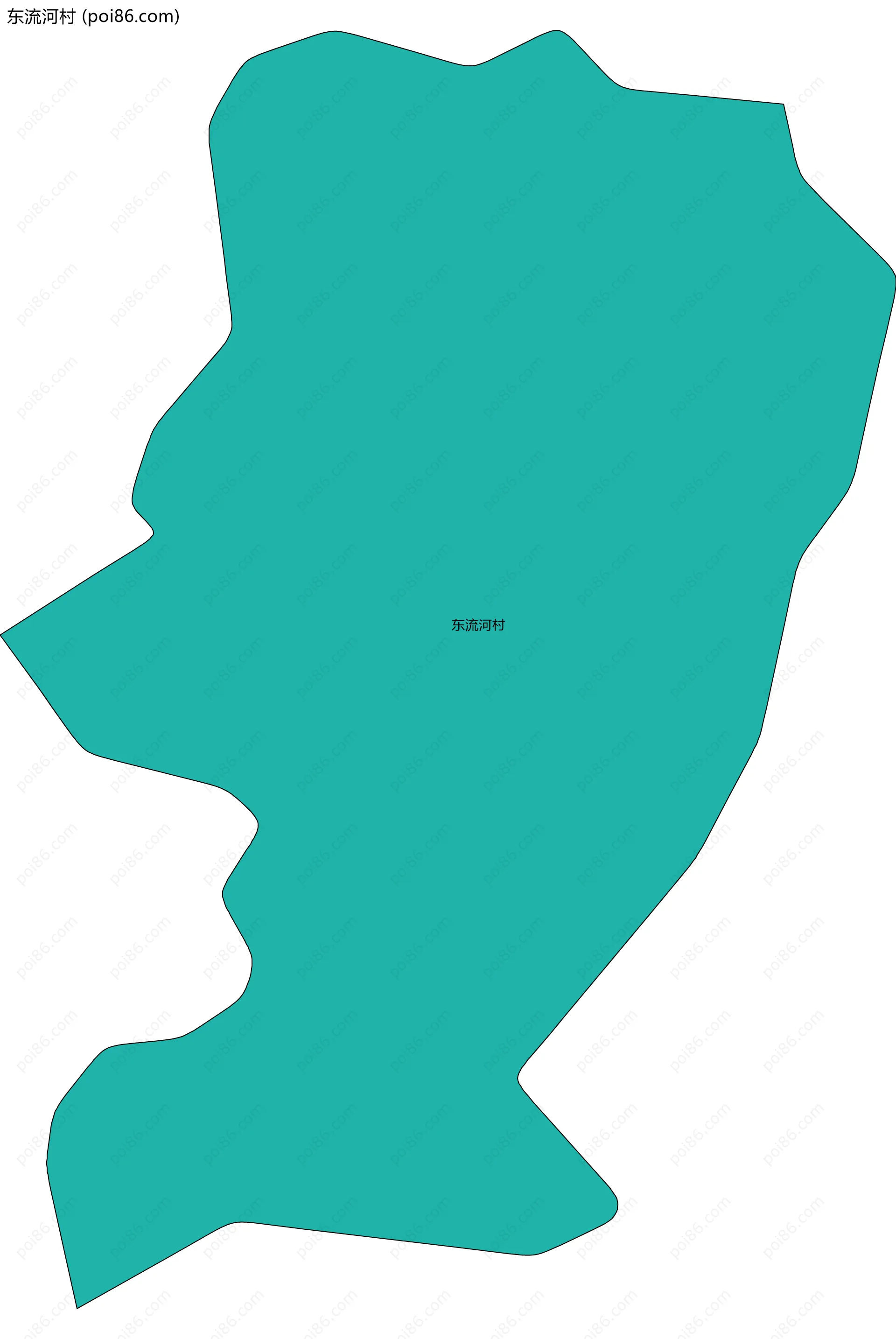 东流河村边界地图