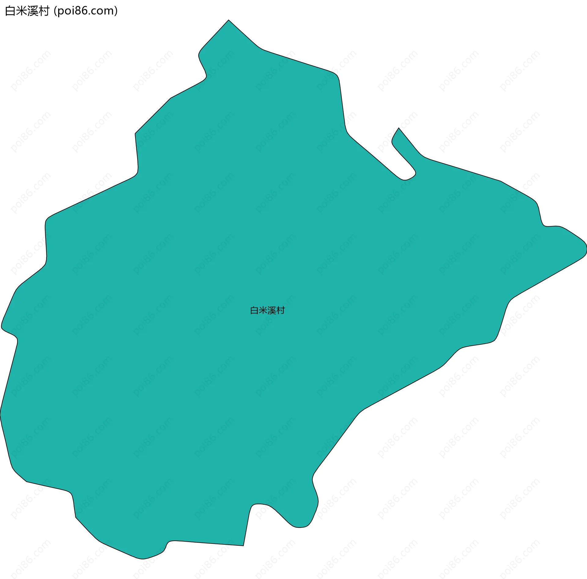 白米溪村边界地图