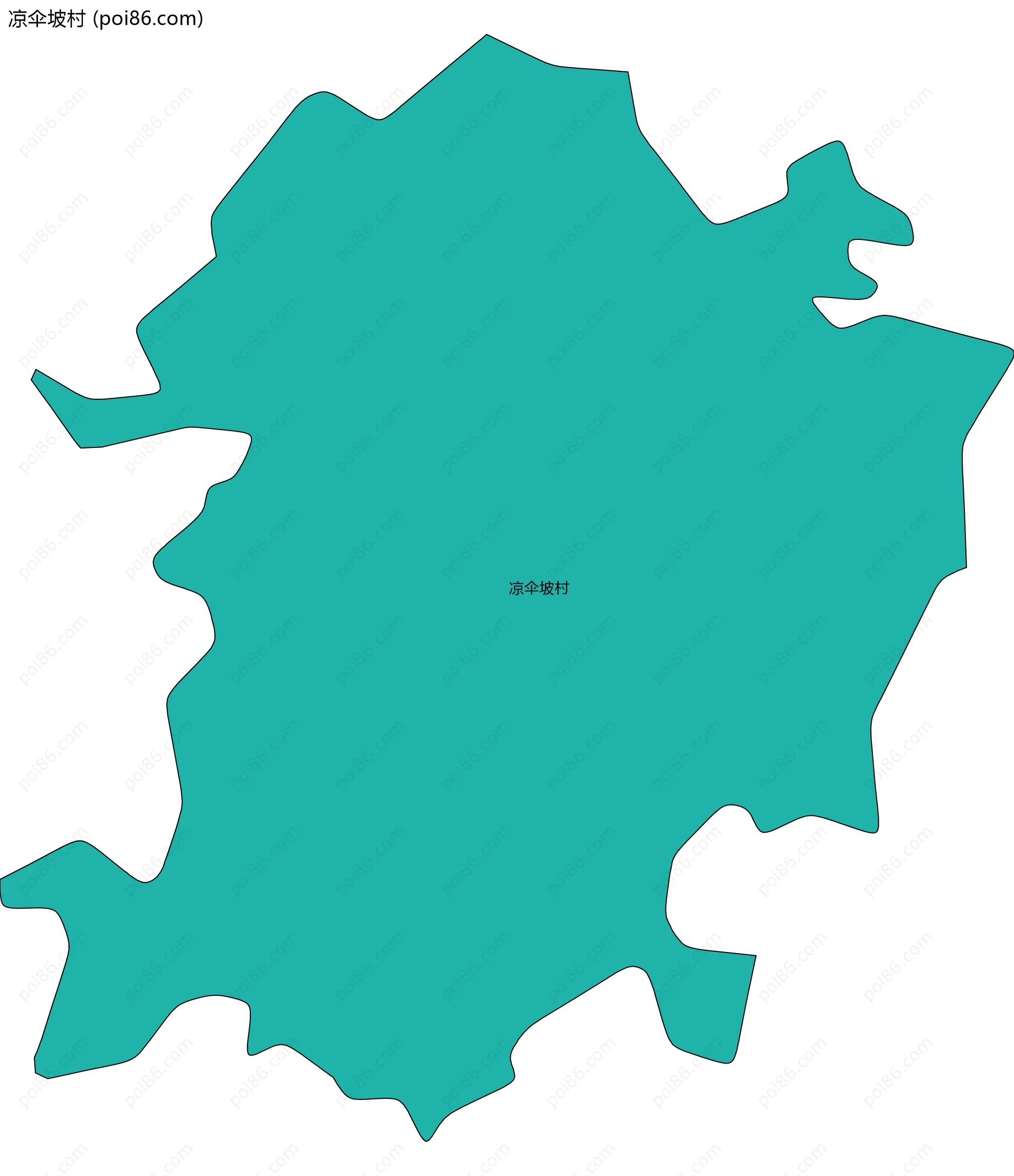 凉伞坡村边界地图