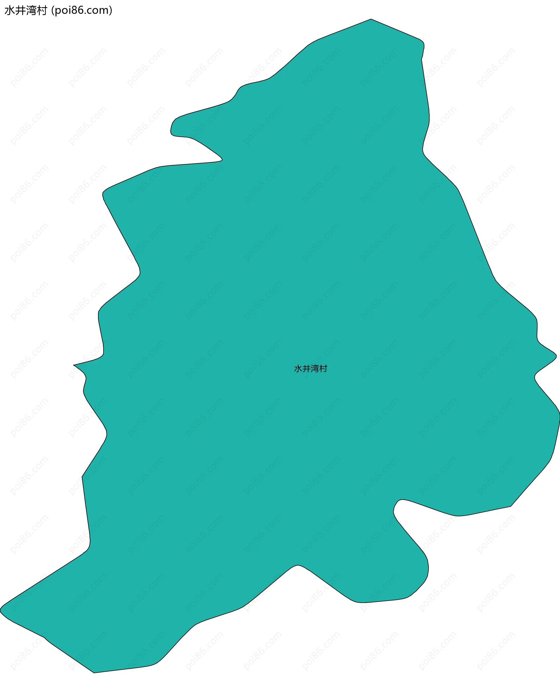 水井湾村边界地图