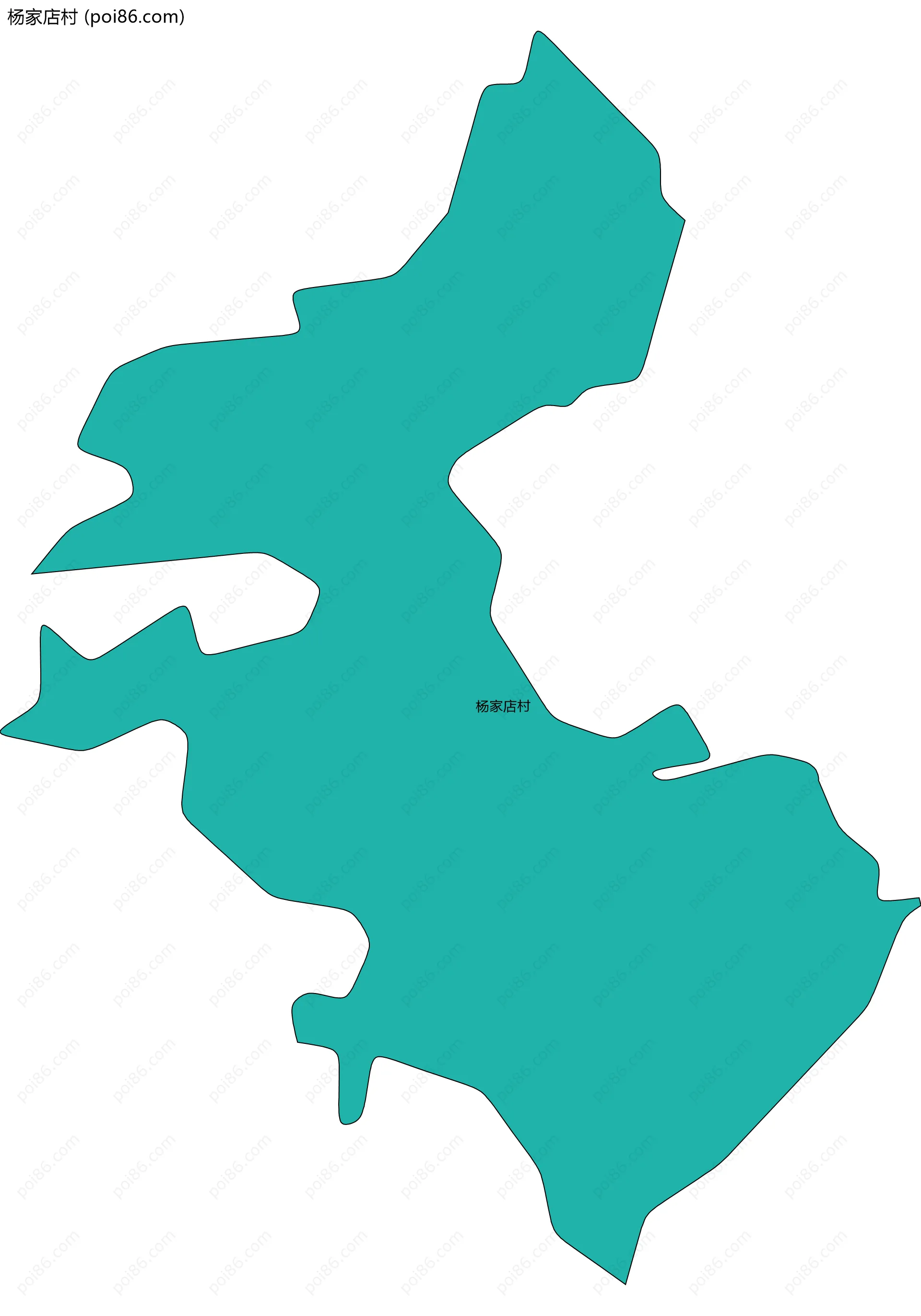 杨家店村边界地图