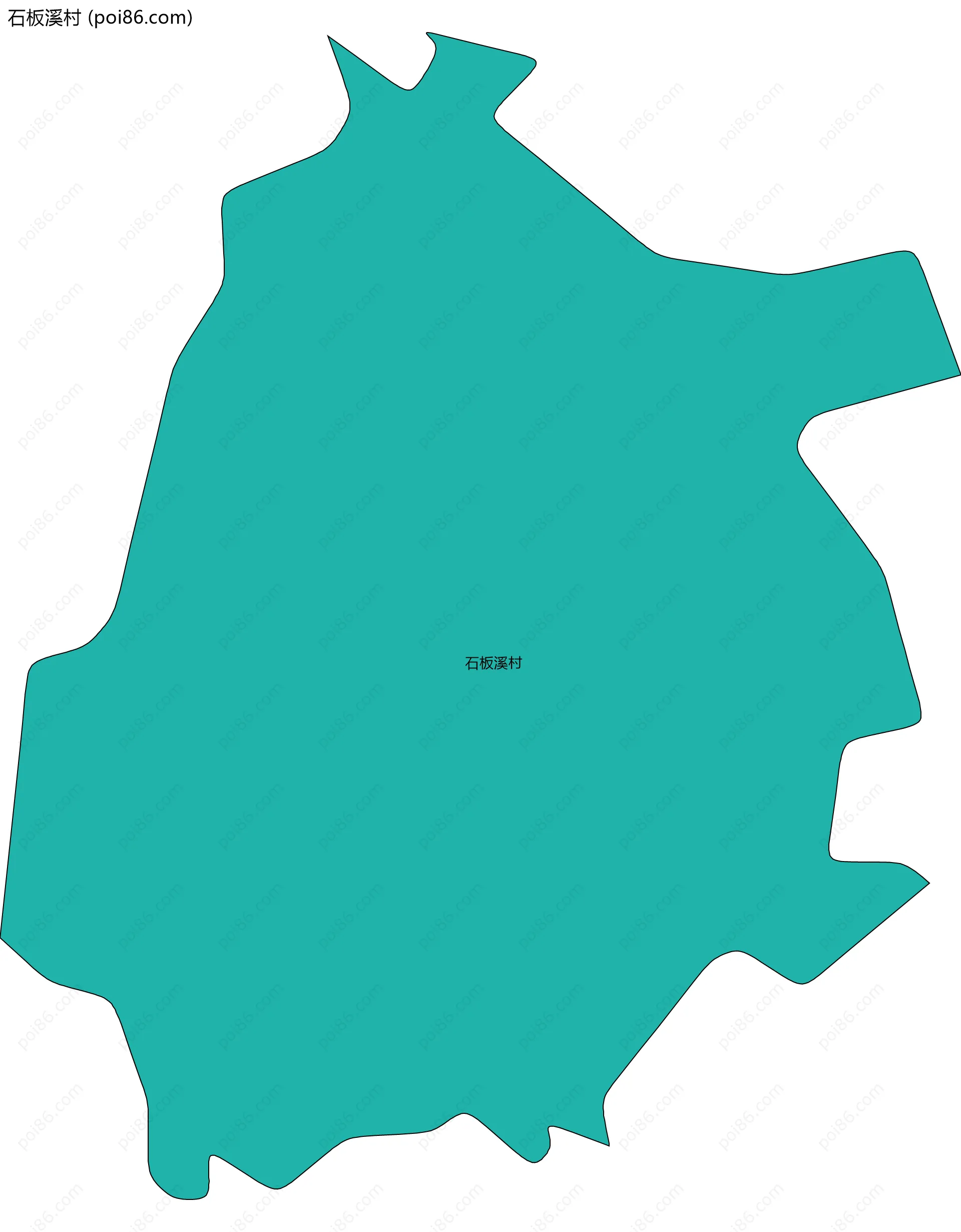 石板溪村边界地图