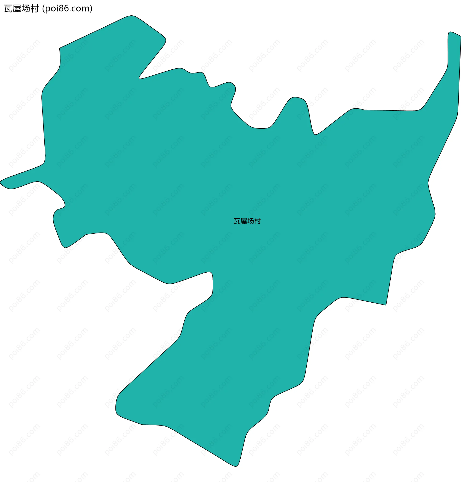 瓦屋场村边界地图