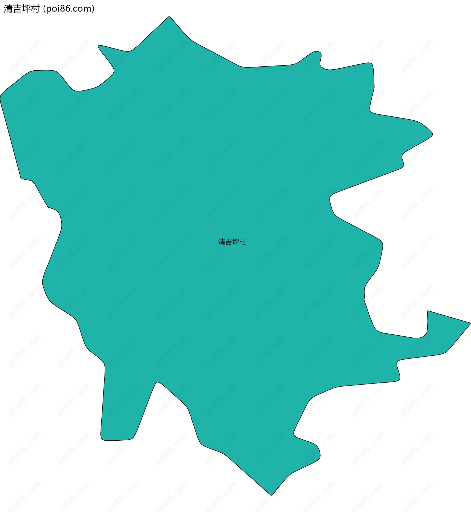 清吉坪村边界地图