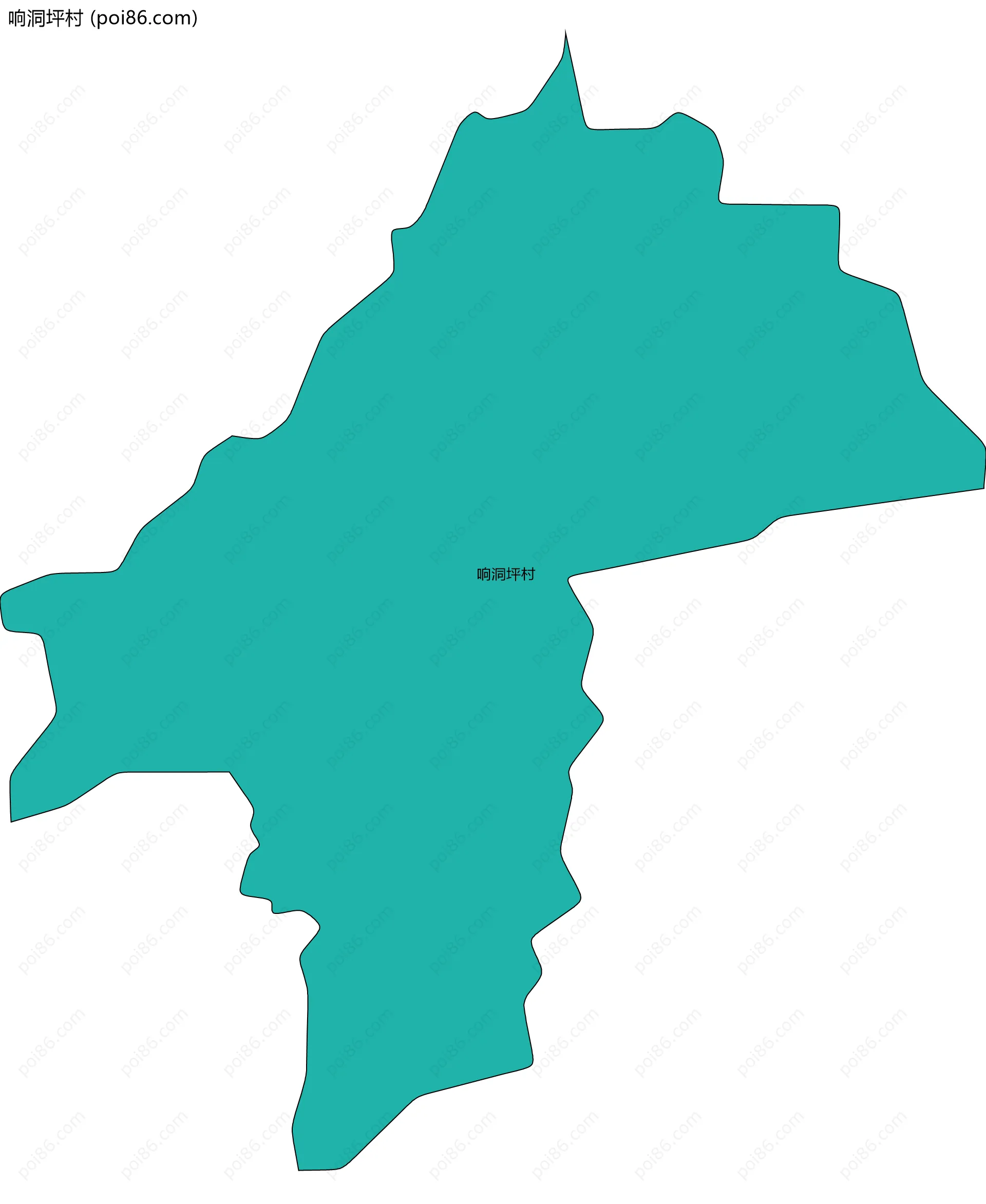 响洞坪村边界地图