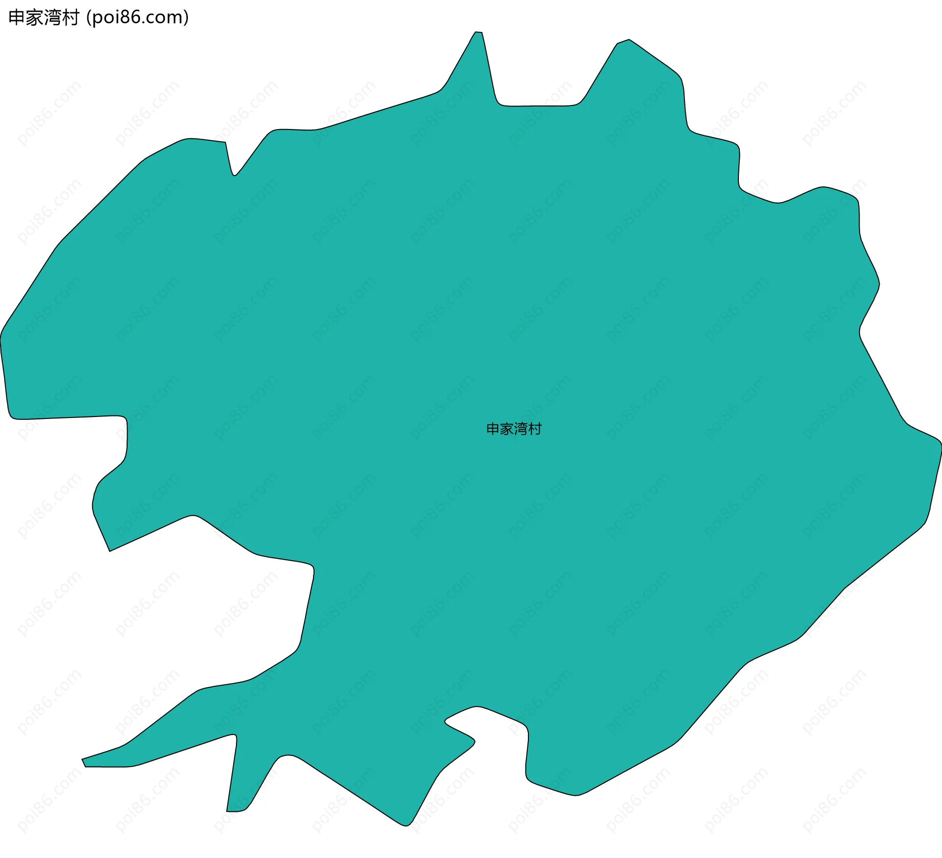 申家湾村边界地图