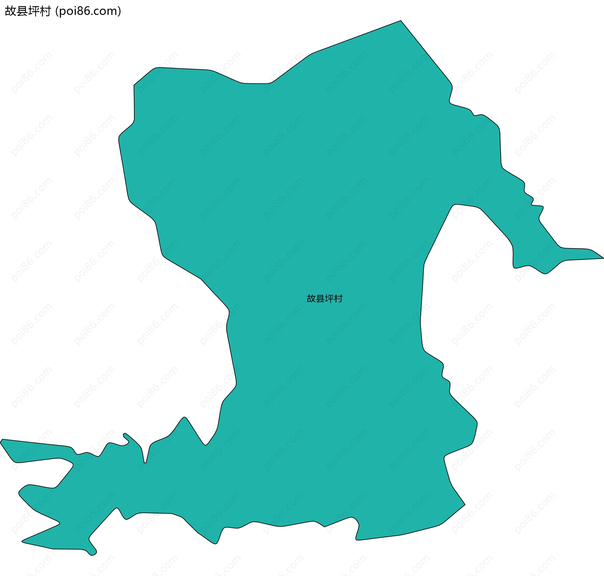 故县坪村边界地图