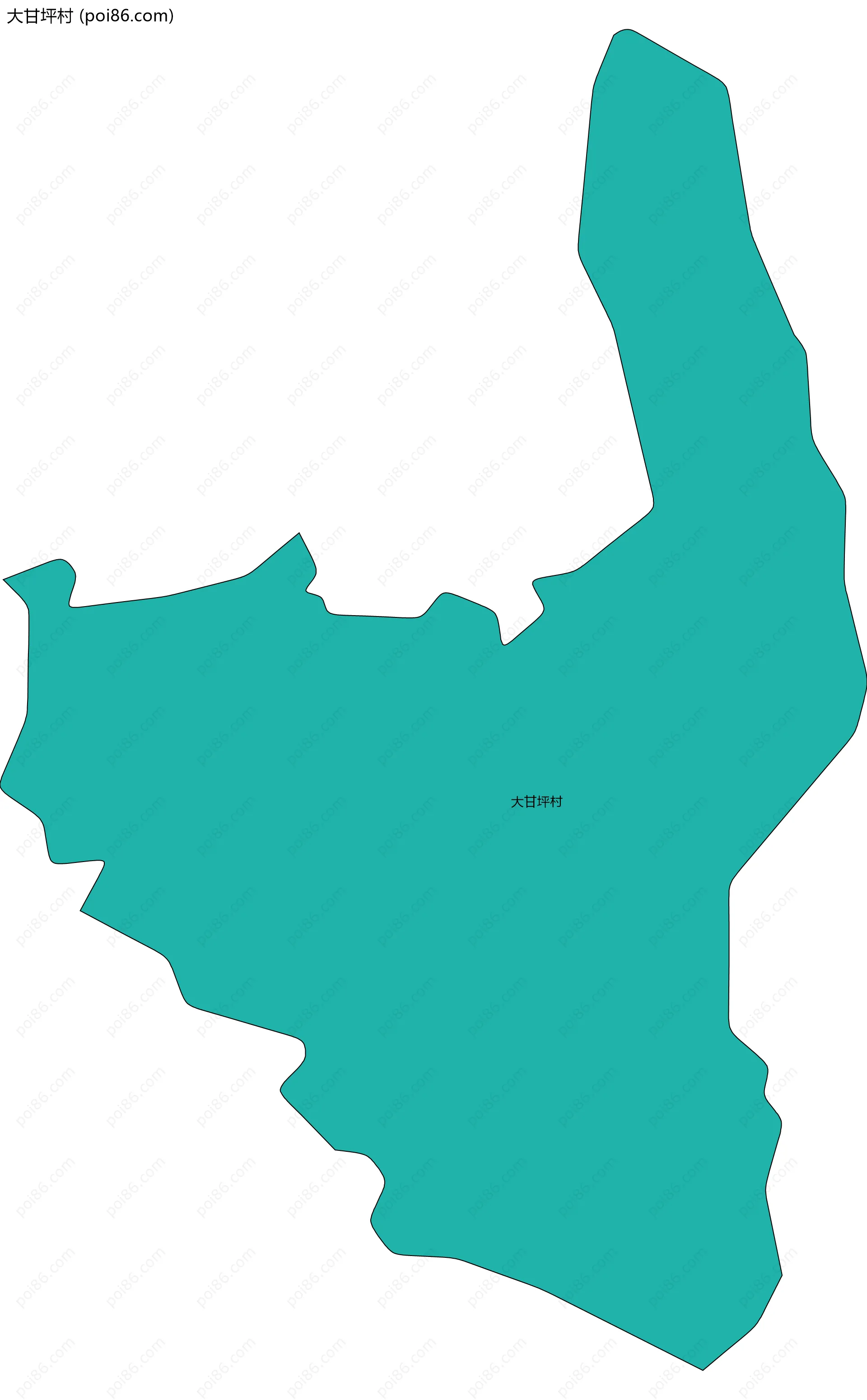 大甘坪村边界地图