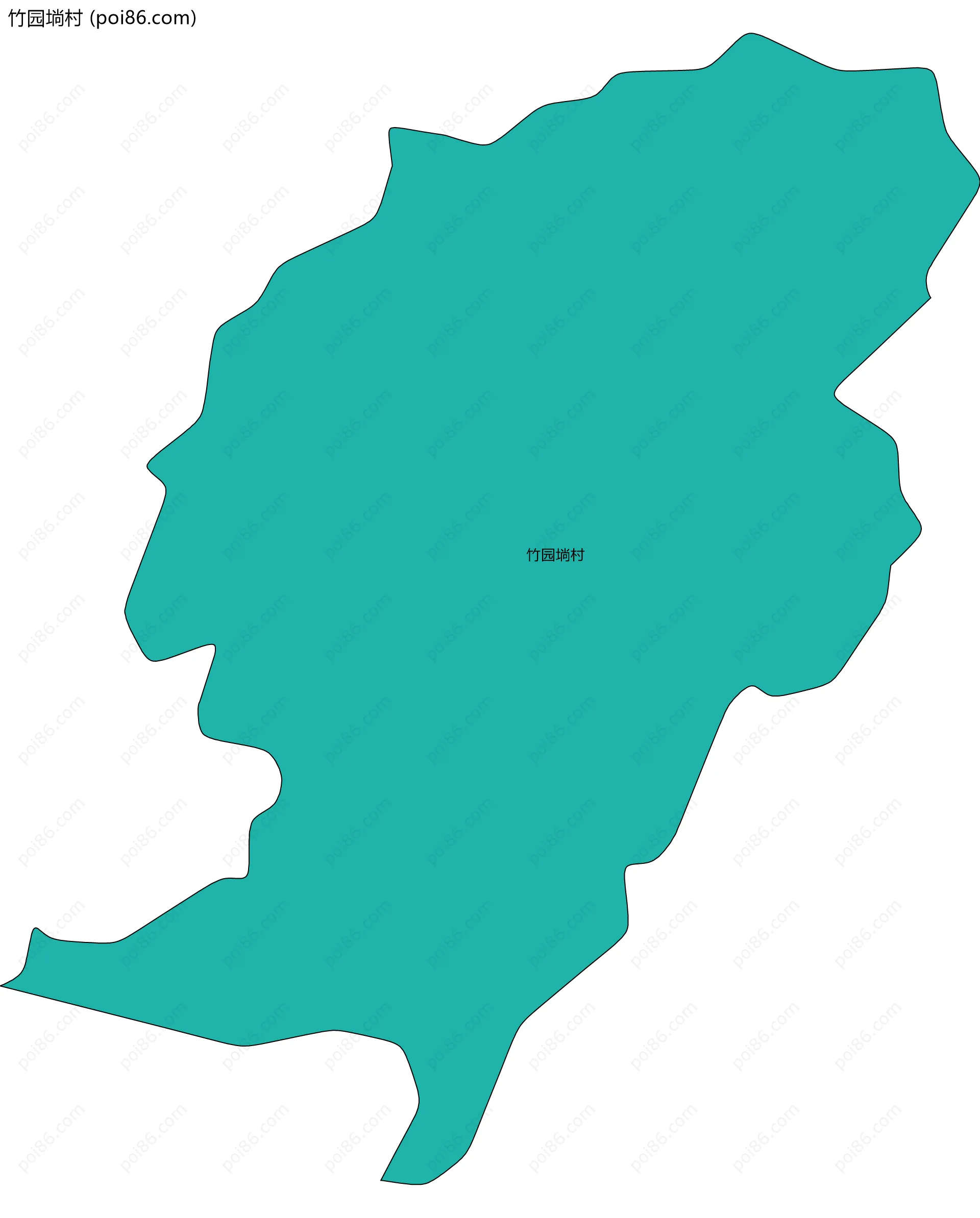 竹园埫村边界地图