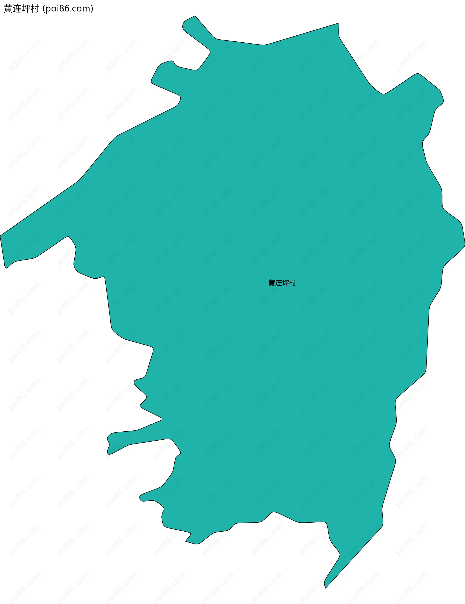 黄连坪村边界地图