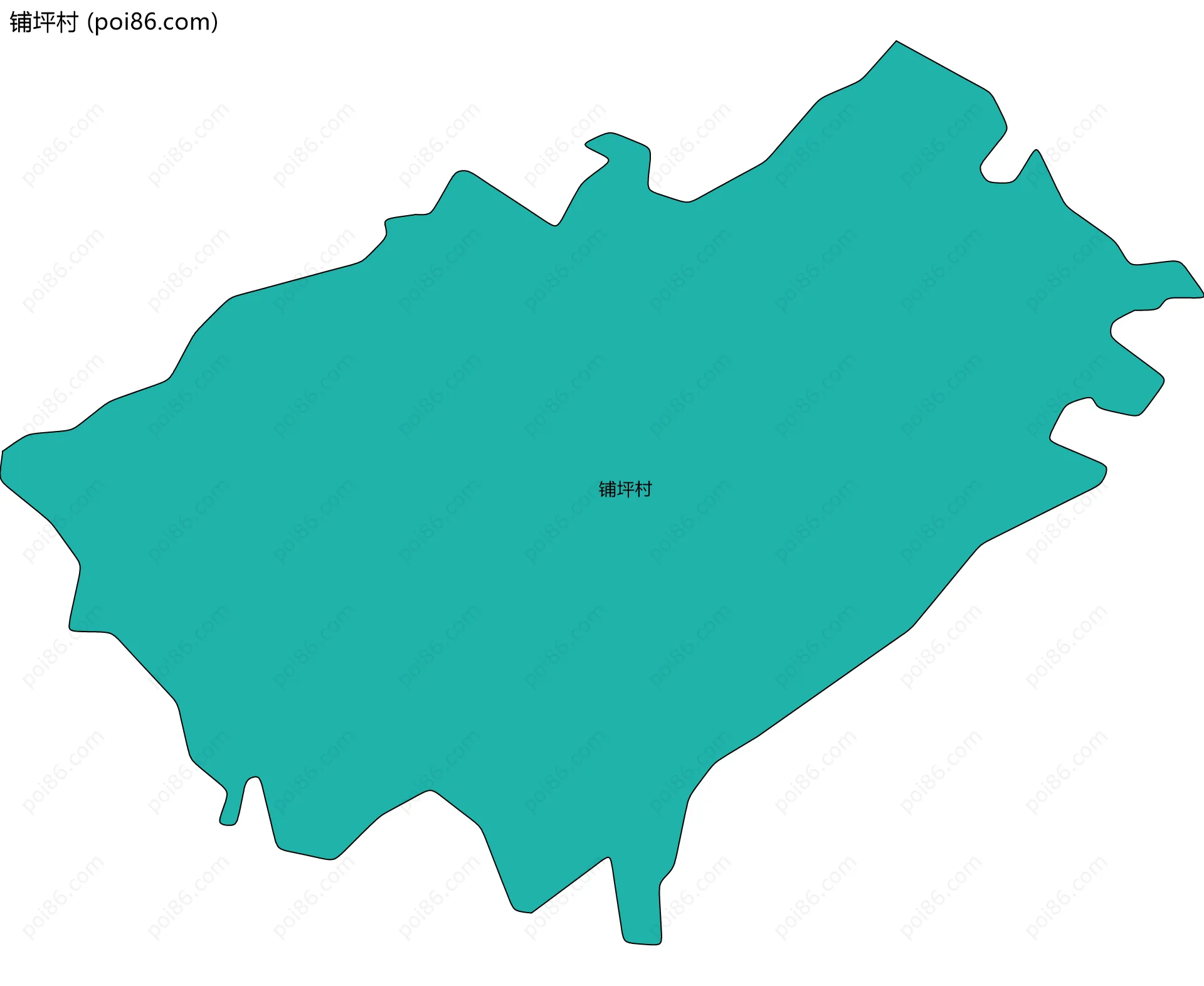 铺坪村边界地图