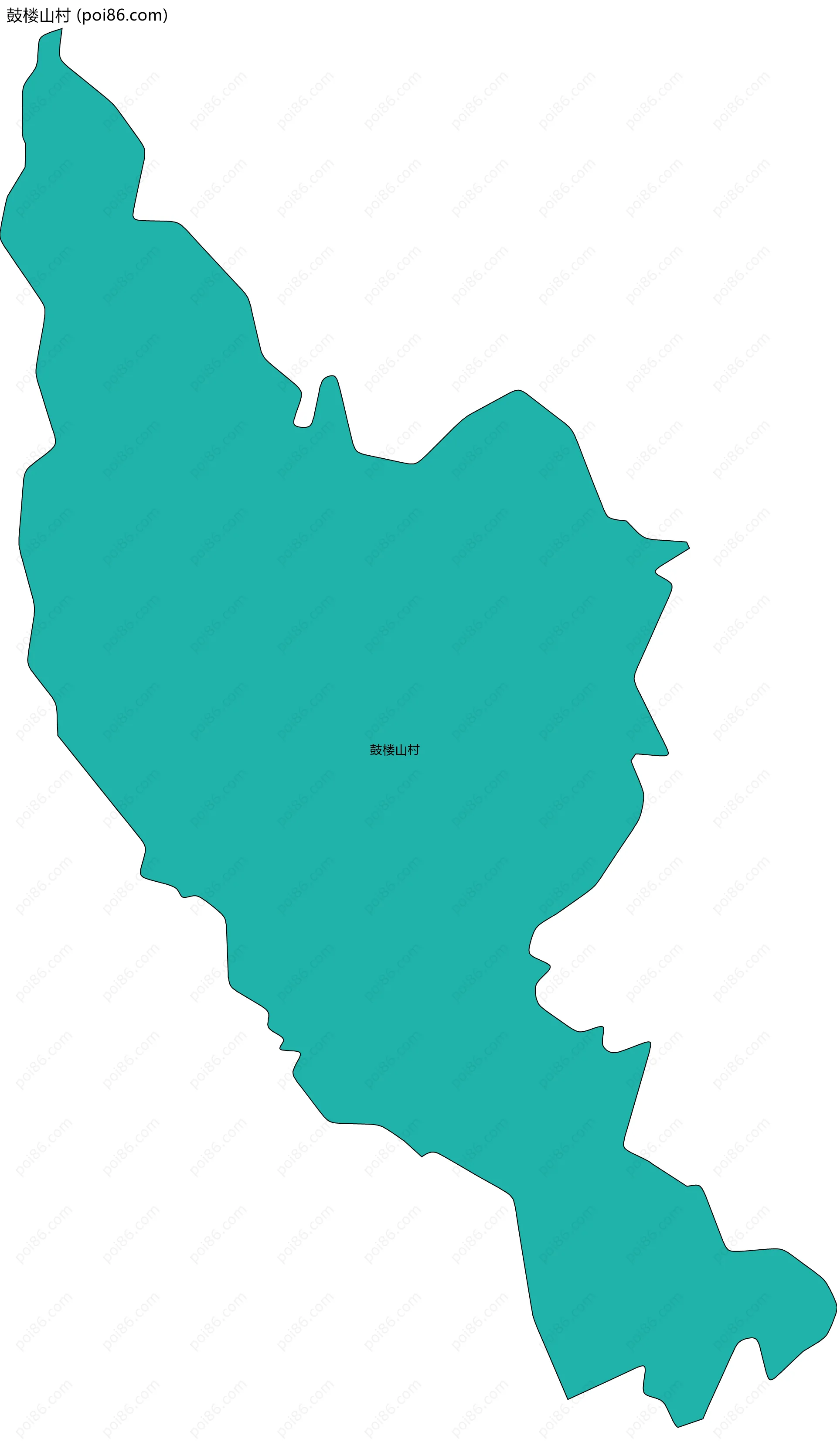 鼓楼山村边界地图