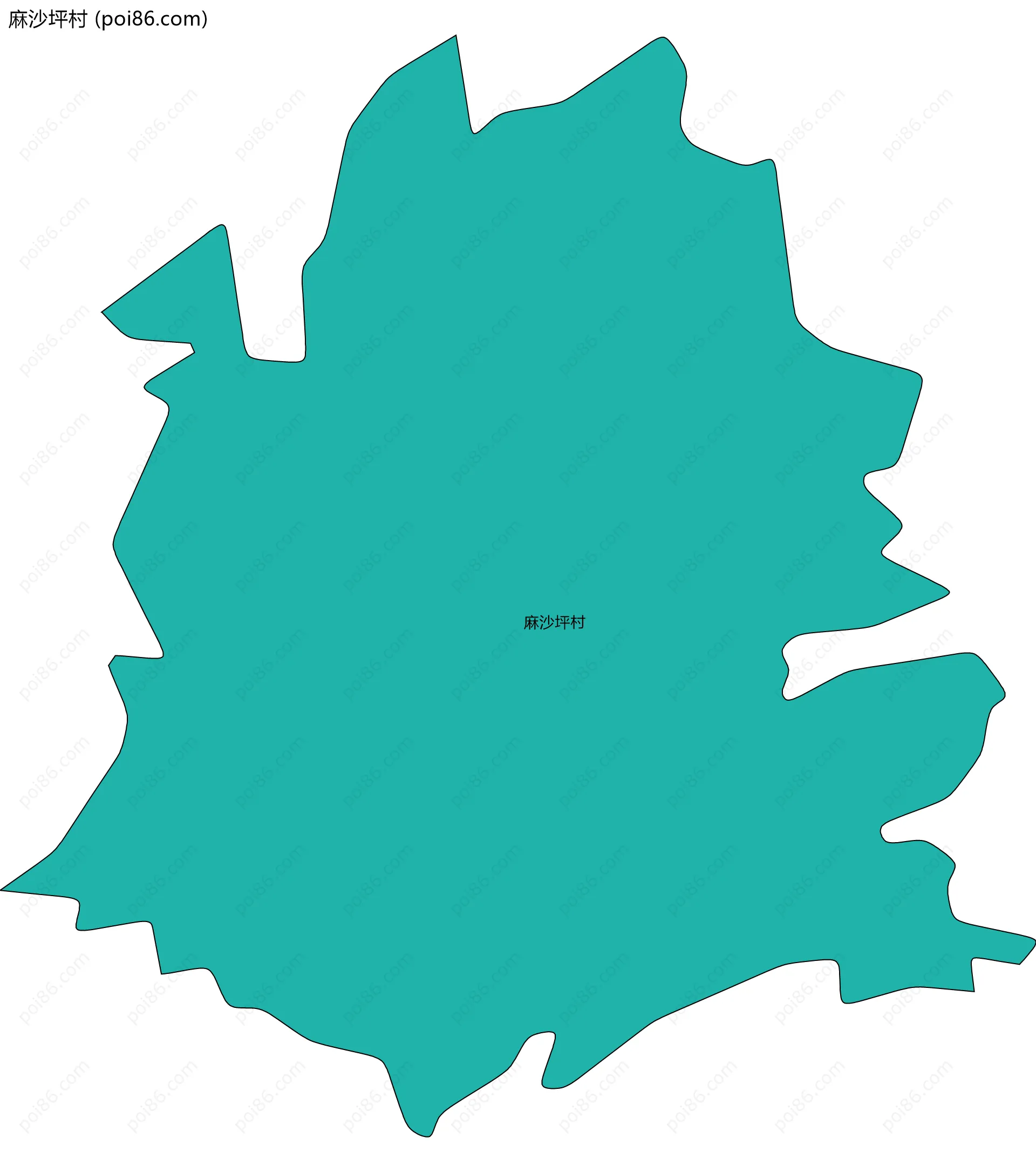 麻沙坪村边界地图