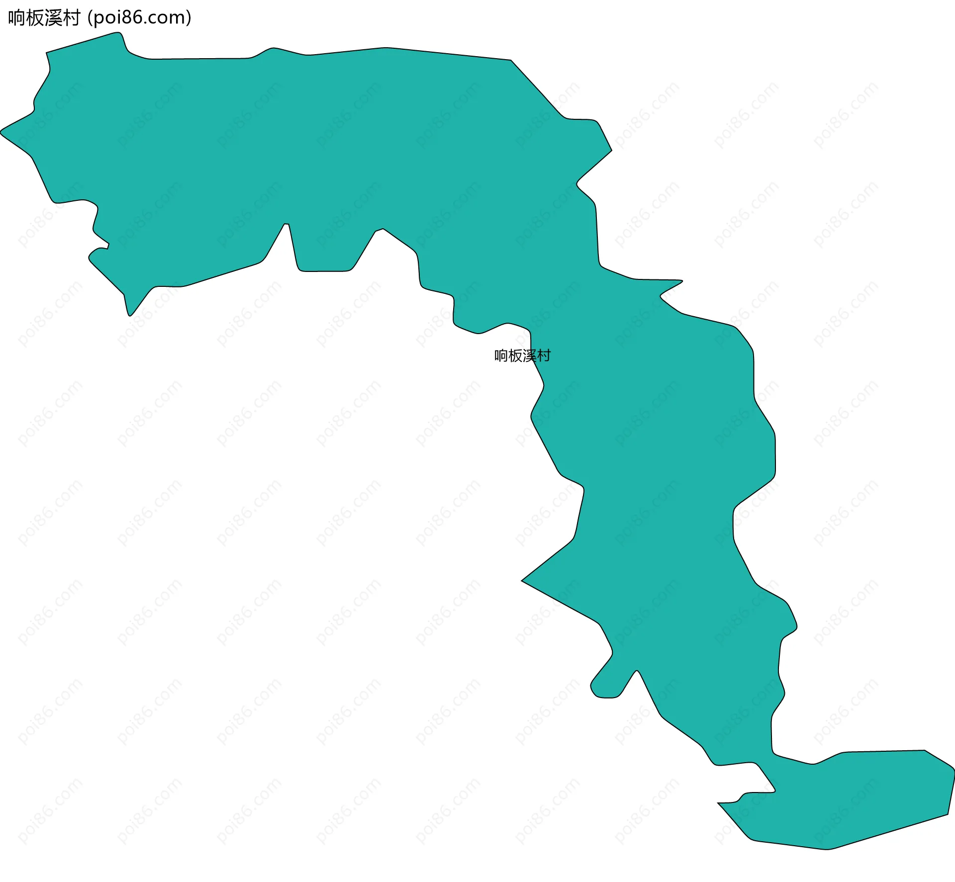 响板溪村边界地图