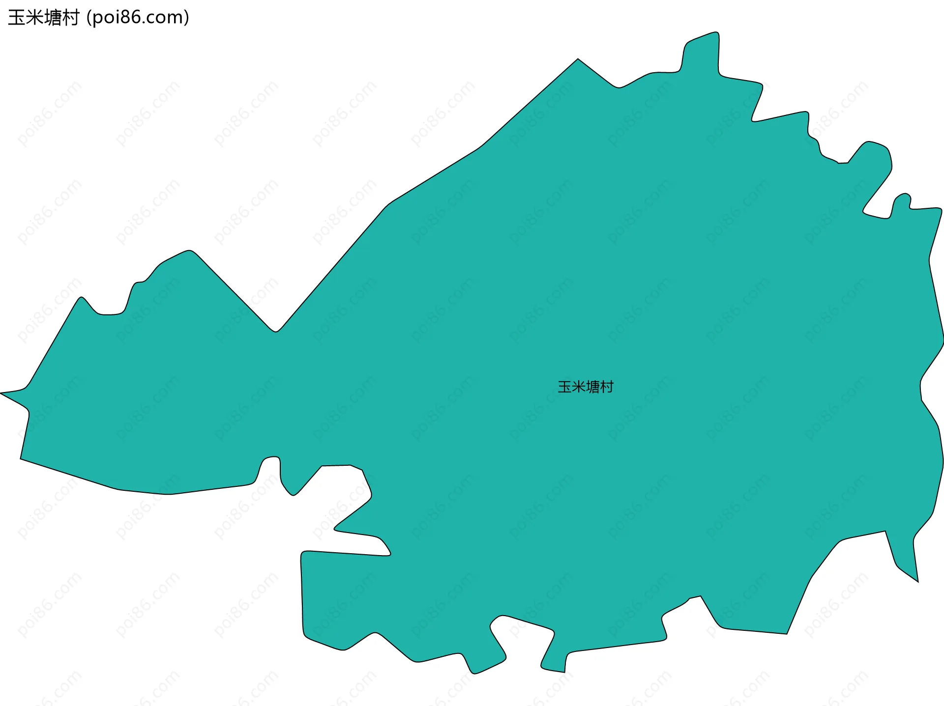 玉米塘村边界地图