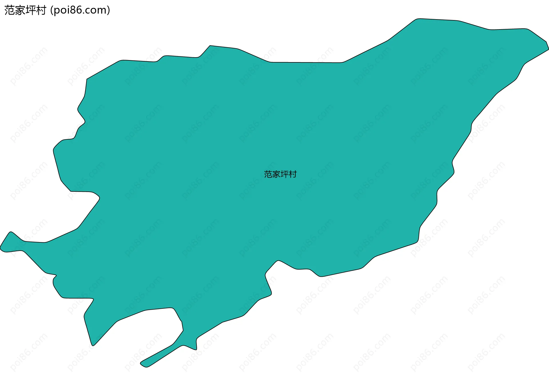 范家坪村边界地图