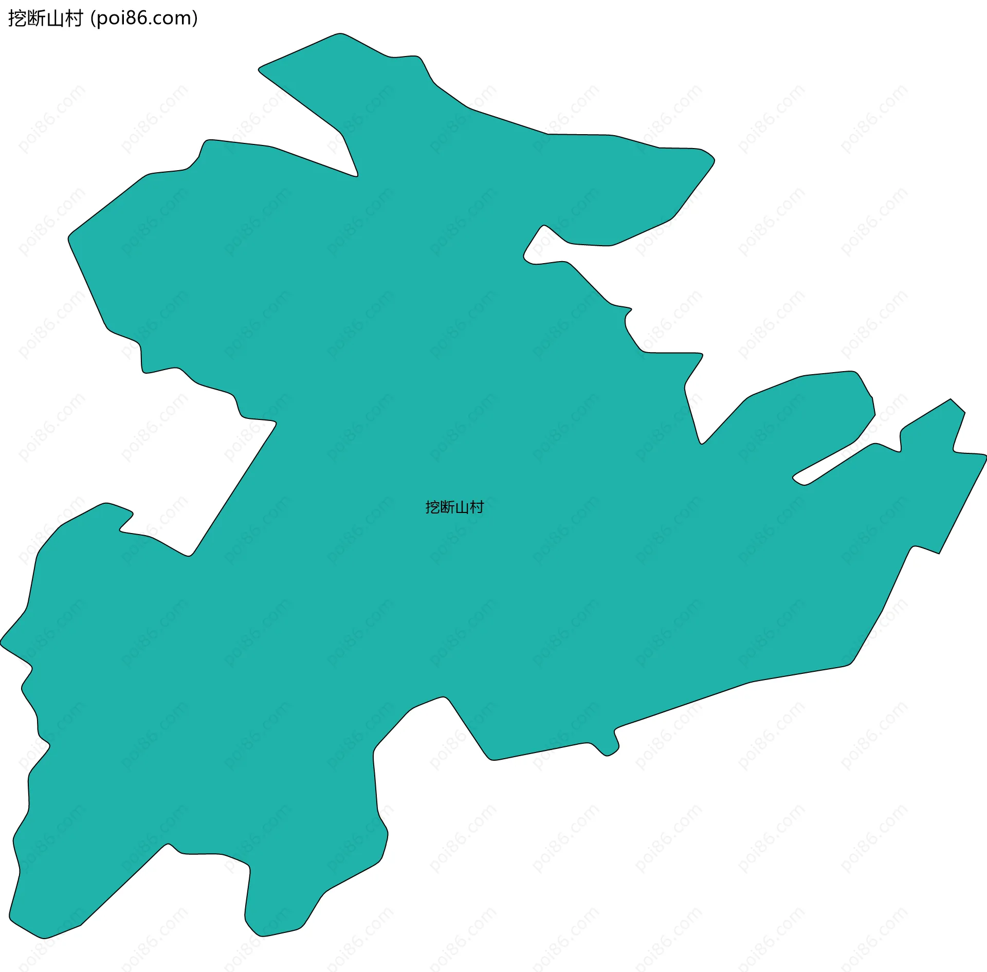 挖断山村边界地图