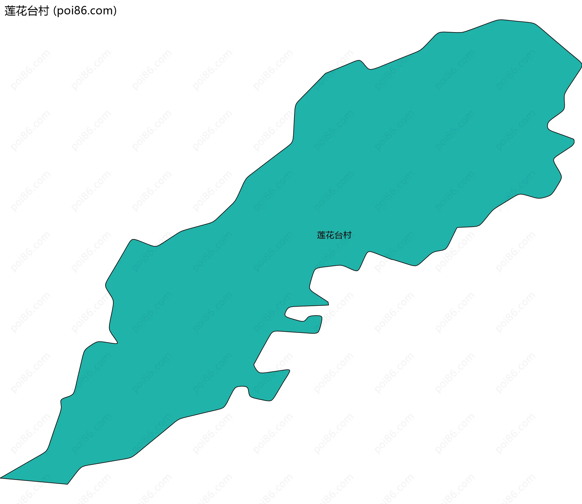莲花台村边界地图