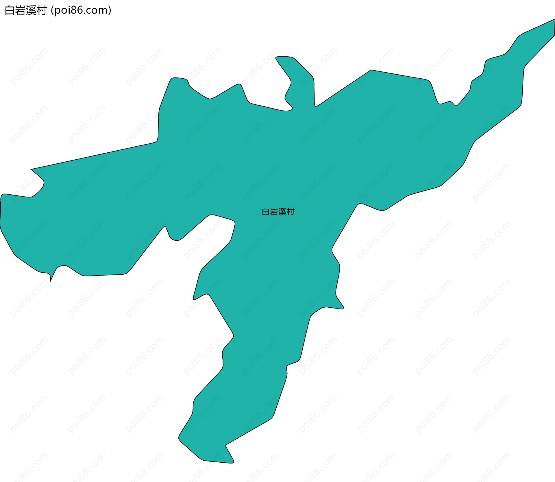 白岩溪村边界地图