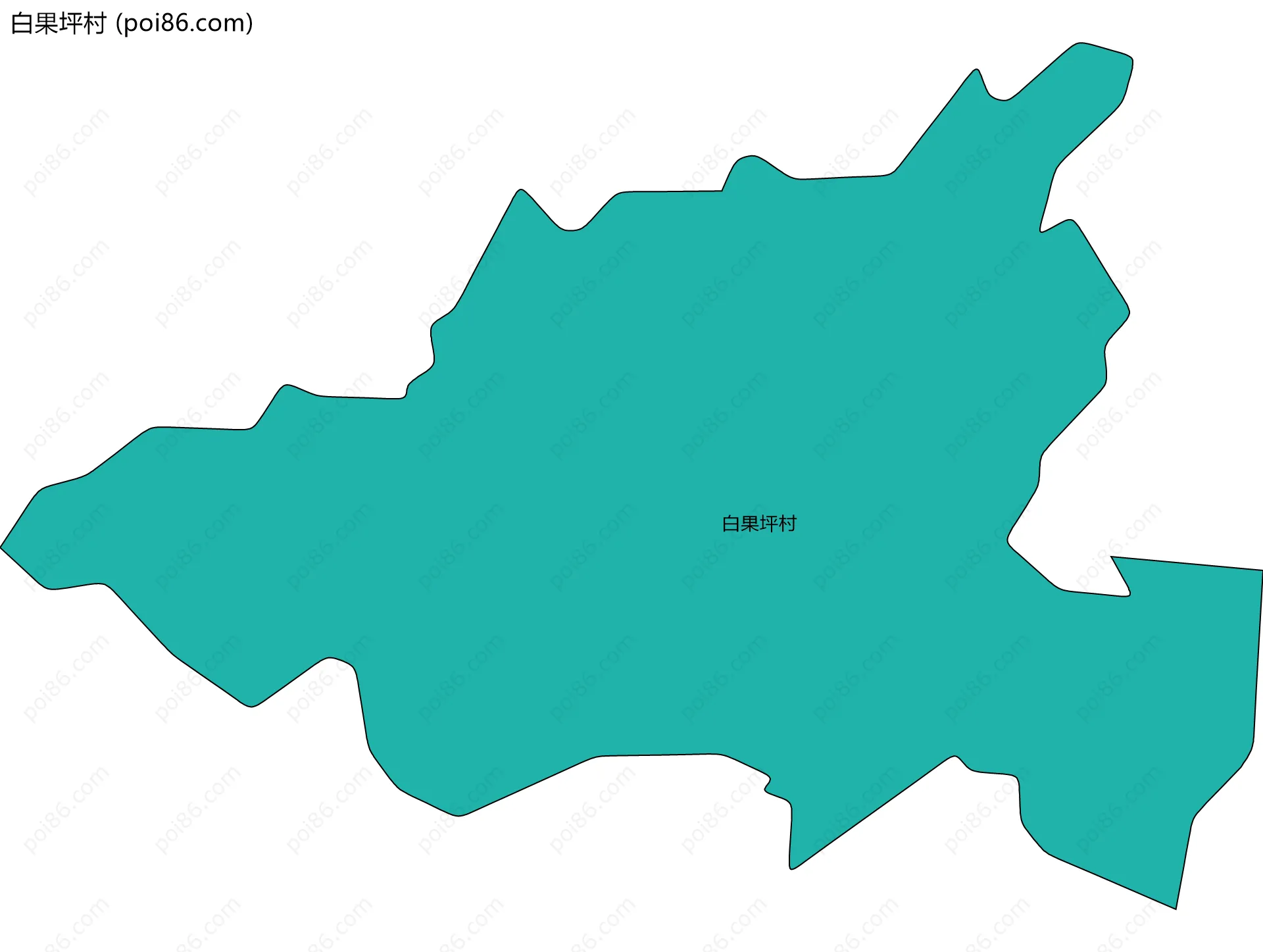白果坪村边界地图
