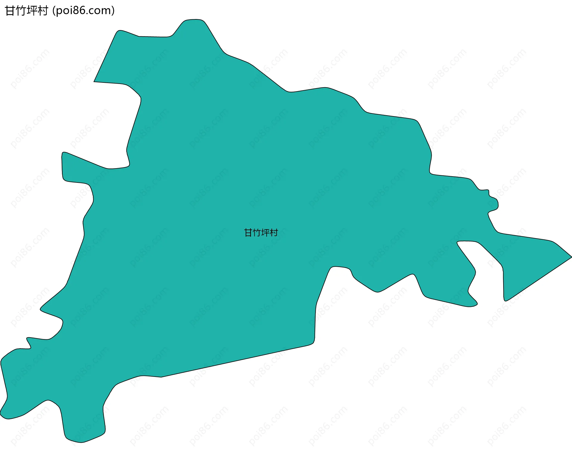 甘竹坪村边界地图