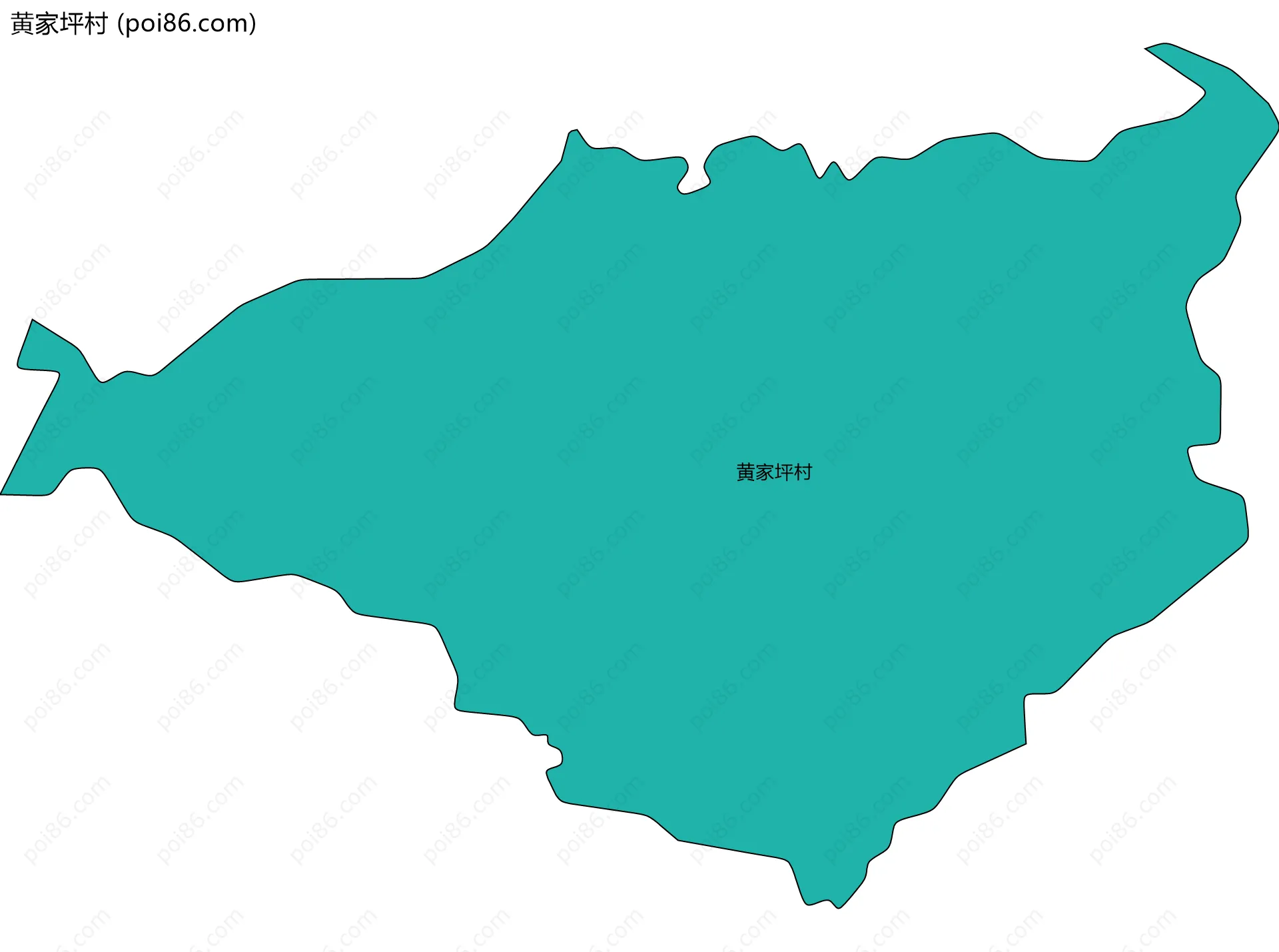 黄家坪村边界地图