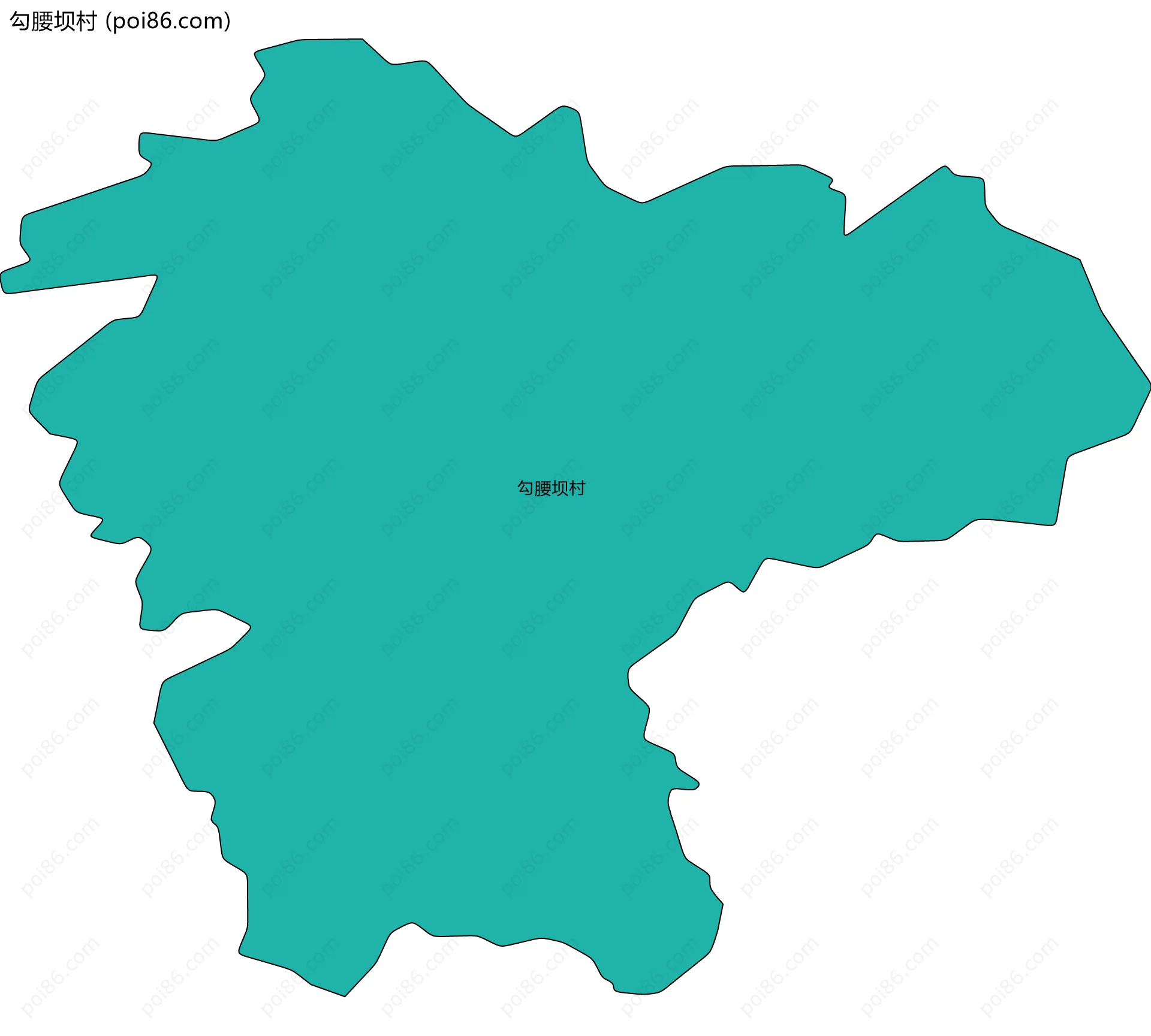 勾腰坝村边界地图
